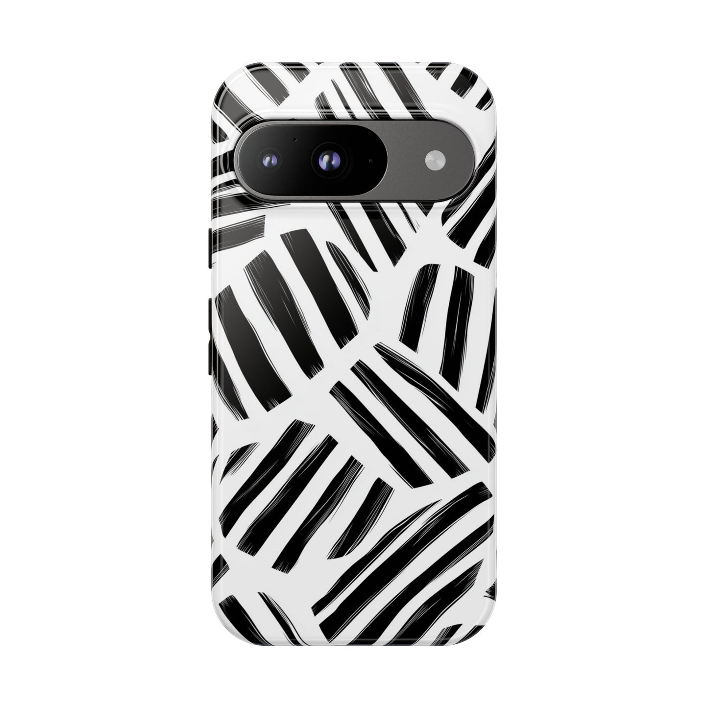 Sleek Noir Striped Phone Case for iPhone, google Pixel & Samsung