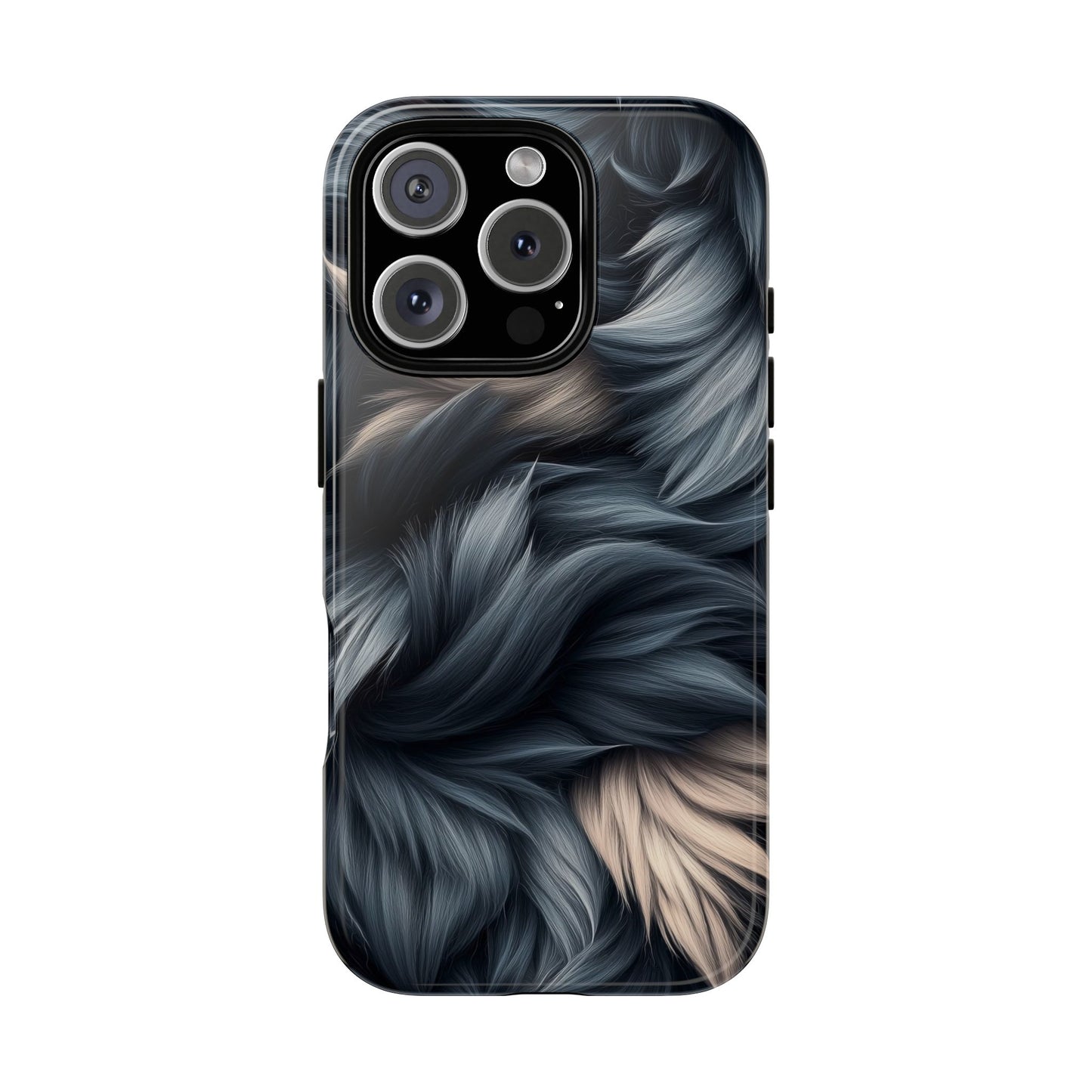 Midnight Wolf β Deep Silver & Purple Fur Phone Case for iPhone, Pixel & Samsung