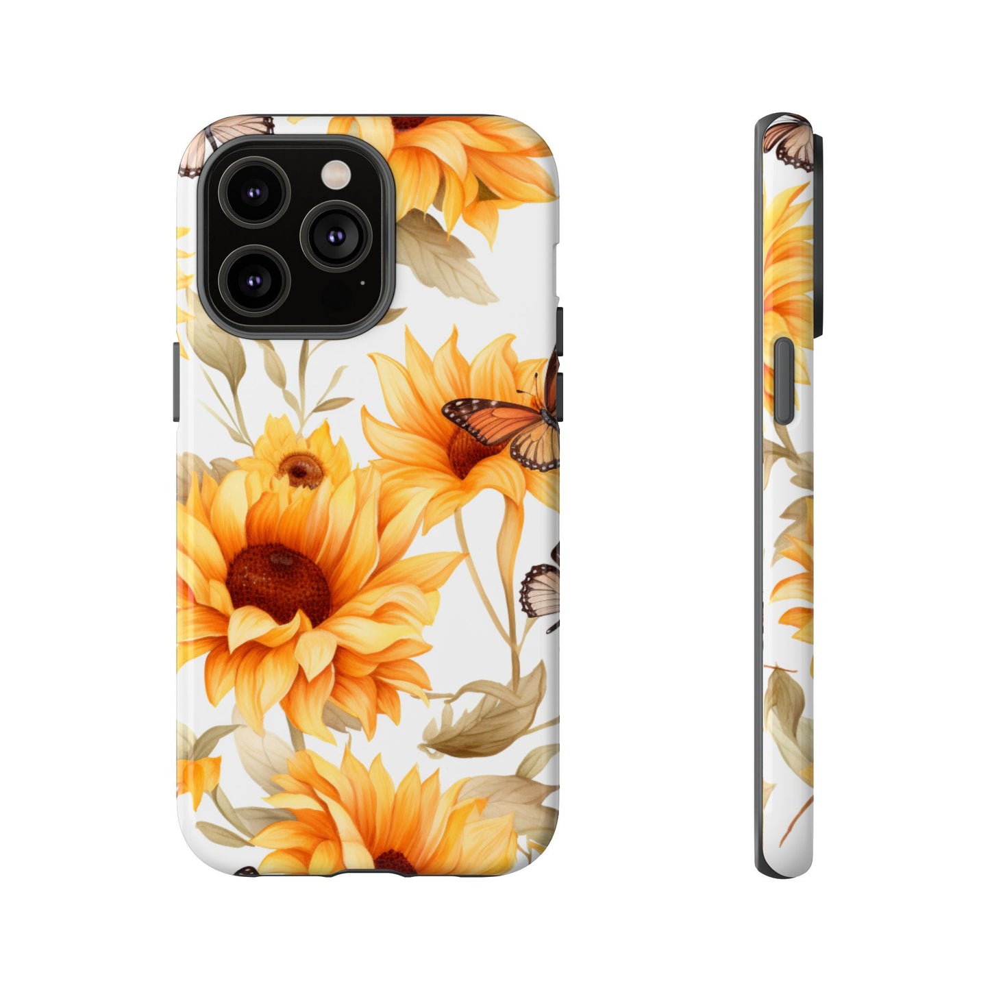 Sunflower & Butterfly Aesthetic Mobile Case – Bright & Nature-Inspired