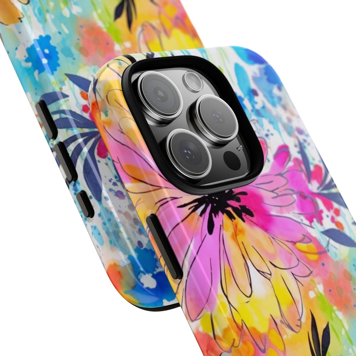 Abstract Watercolor Bloom Phone Case – Expressive & Vibrant