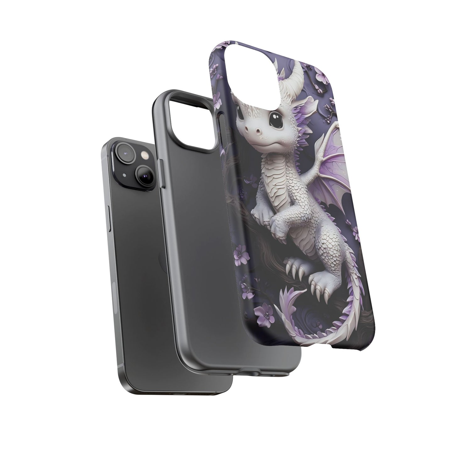 Charming Young Dragon on a Branch Phone Case Design