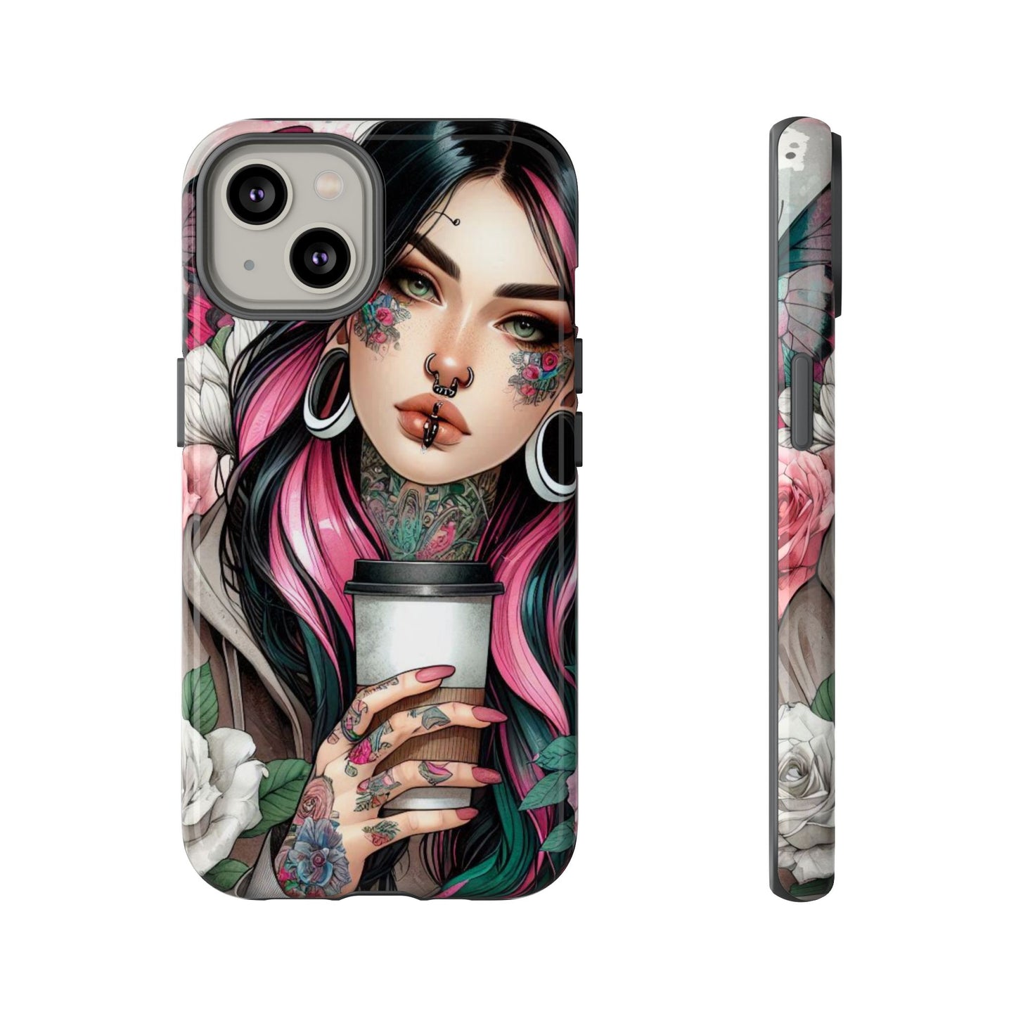 Tattooed Coffee Lover Art Mobile Case