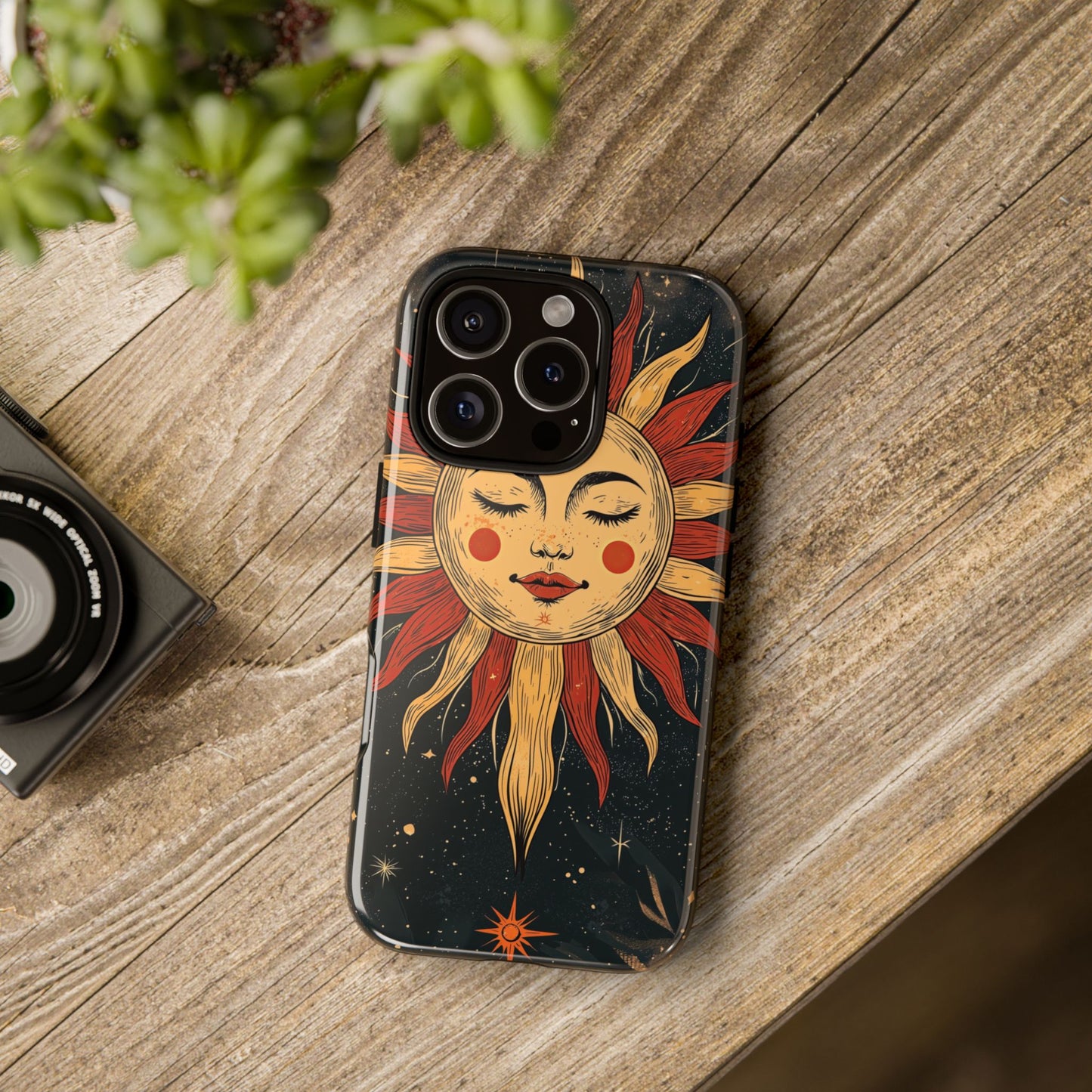 Boho Cosmic Sun Phone Case for iPhone, Pixel & Samsung