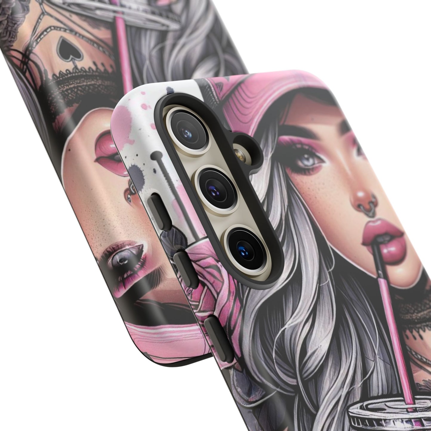 Pink Aesthetic Rebel – Iced Coffee & Inked Beauty Mobile Cover