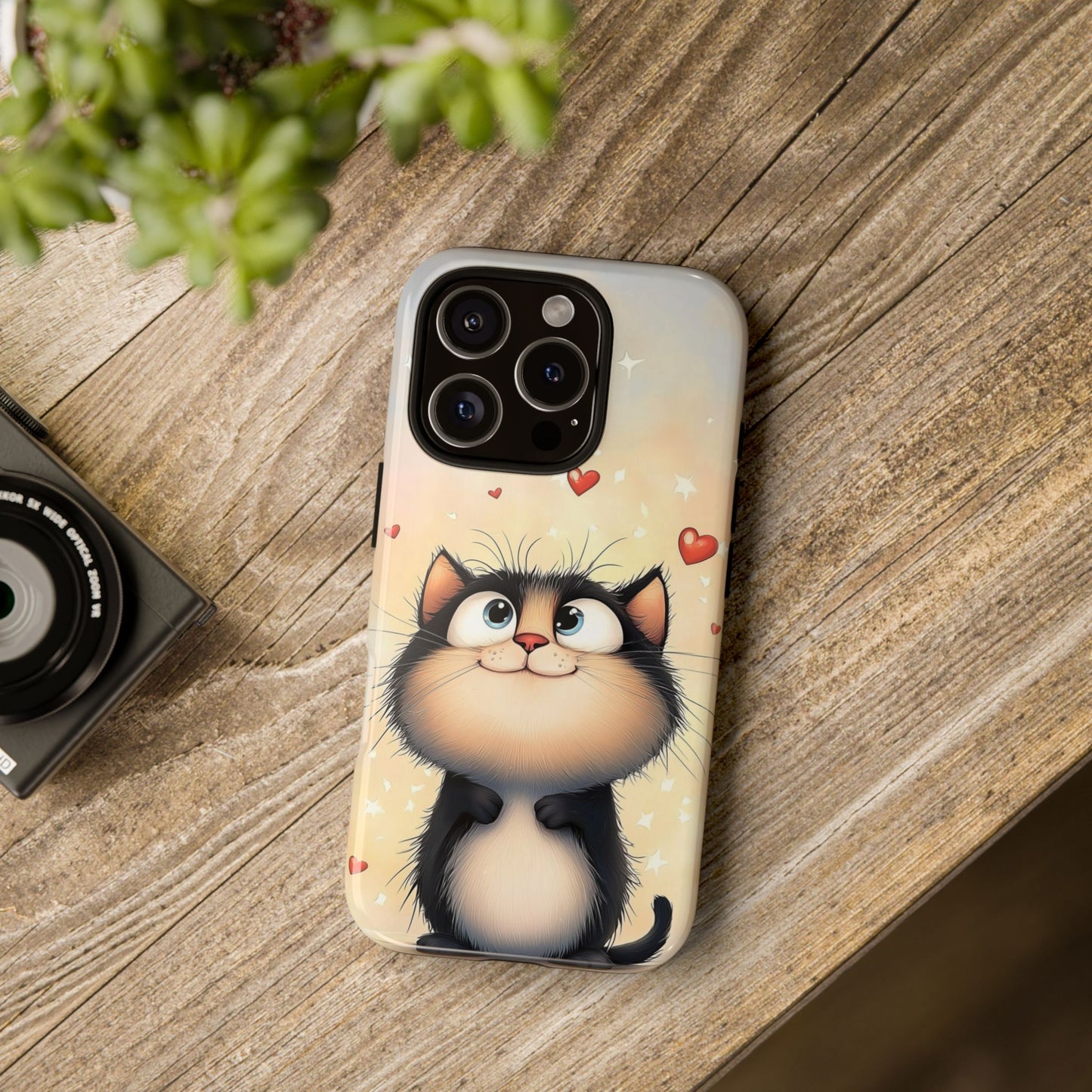 Cute Kitty Love Phone Case β Adorable Anime Cat Design for iPhone, Google Pixel & Samsung