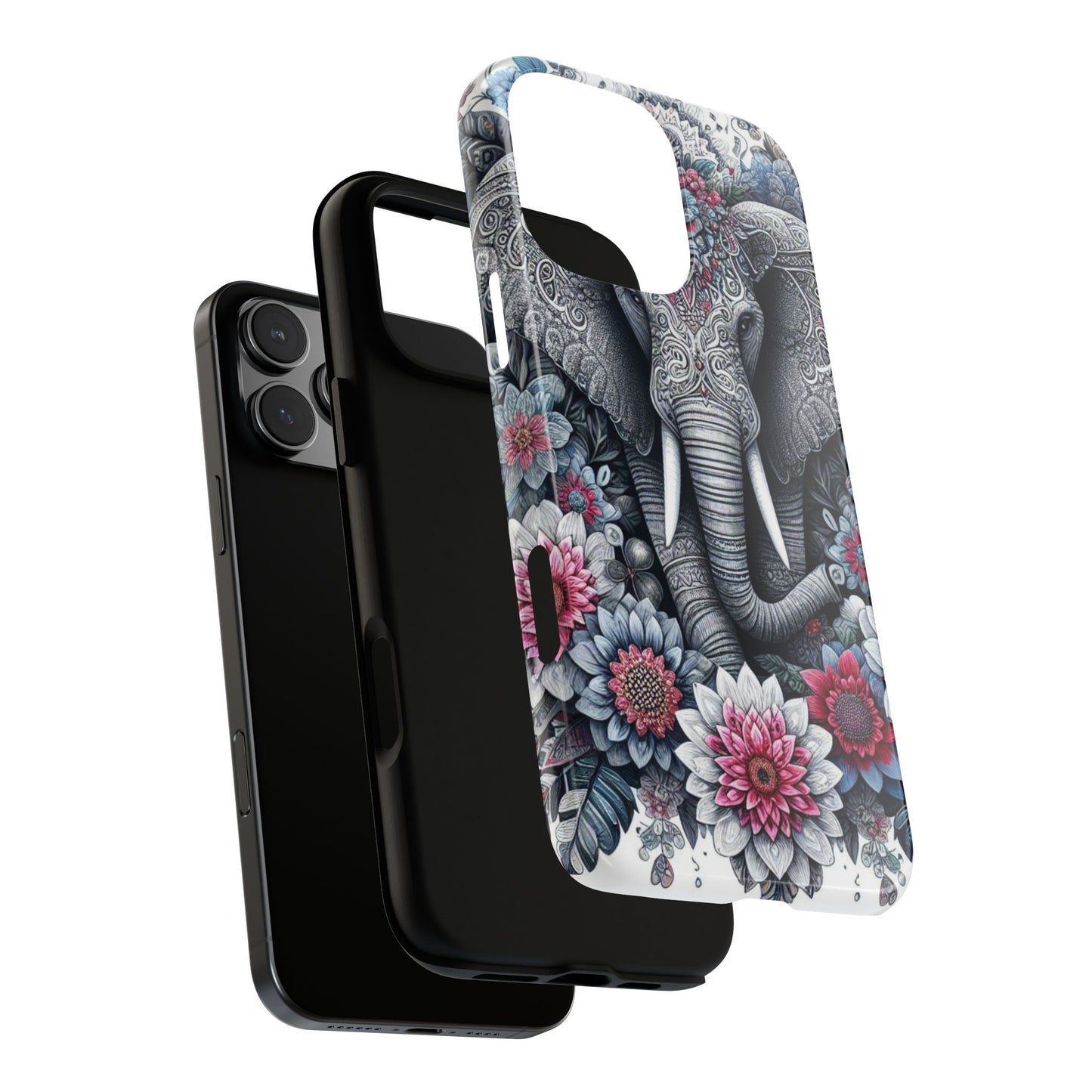 Regal Mandala Elephant Mobile Cover – Ornate Floral Art