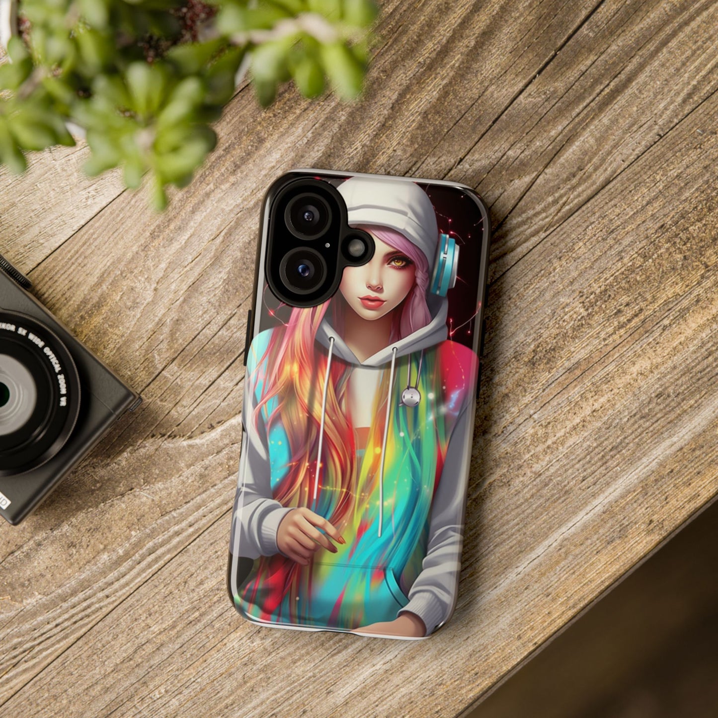 Anime Girl Phone Case - Cute Aesthetic Cover for iPhone, Samsung & Google Pixel, Girly Phone Case, Kawaii Phone Case, Anime Lover Gift