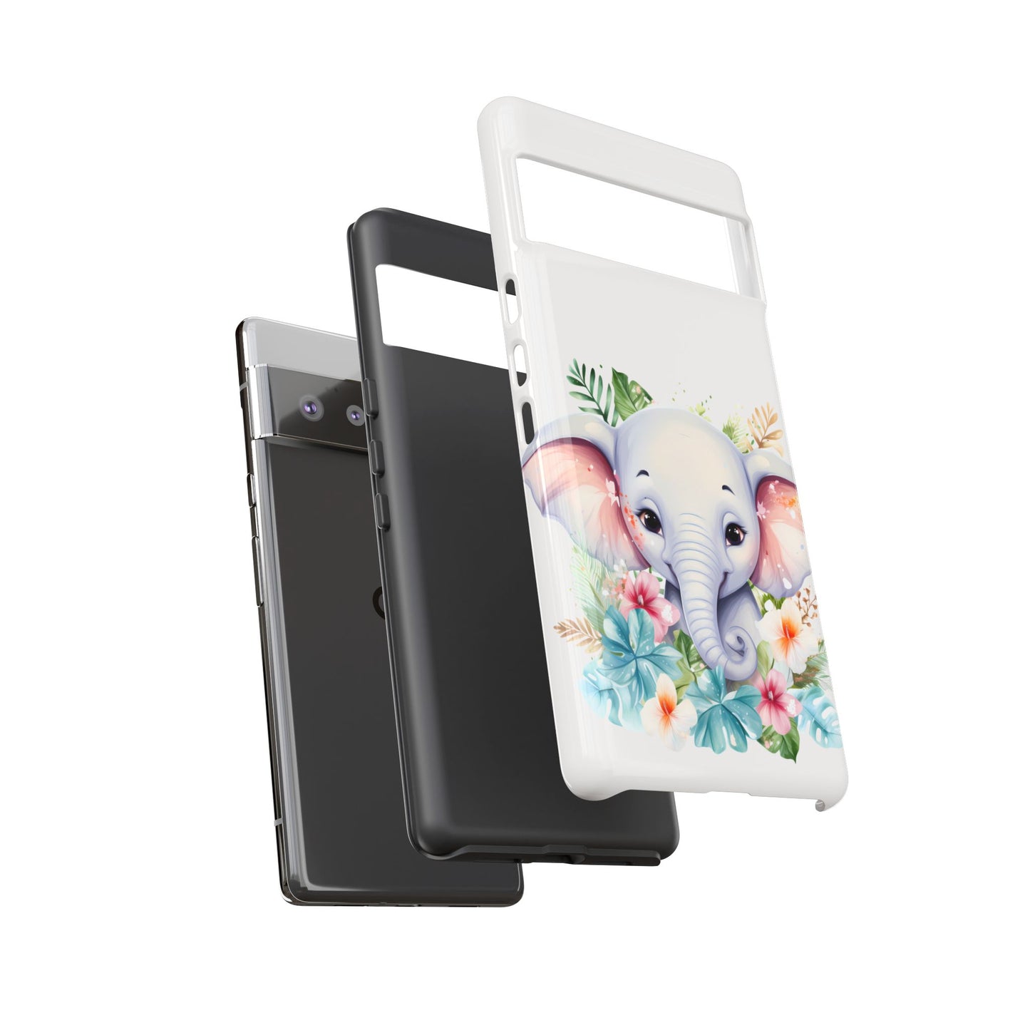 Adorable Baby Elephant Mobile Cover – Floral Fantasy Art