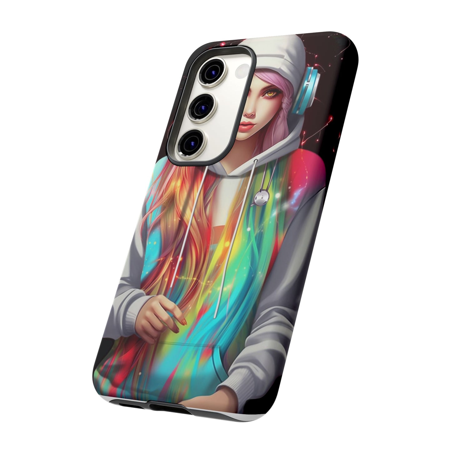 Anime Girl Phone Case - Cute Aesthetic Cover for iPhone, Samsung & Google Pixel, Girly Phone Case, Kawaii Phone Case, Anime Lover Gift