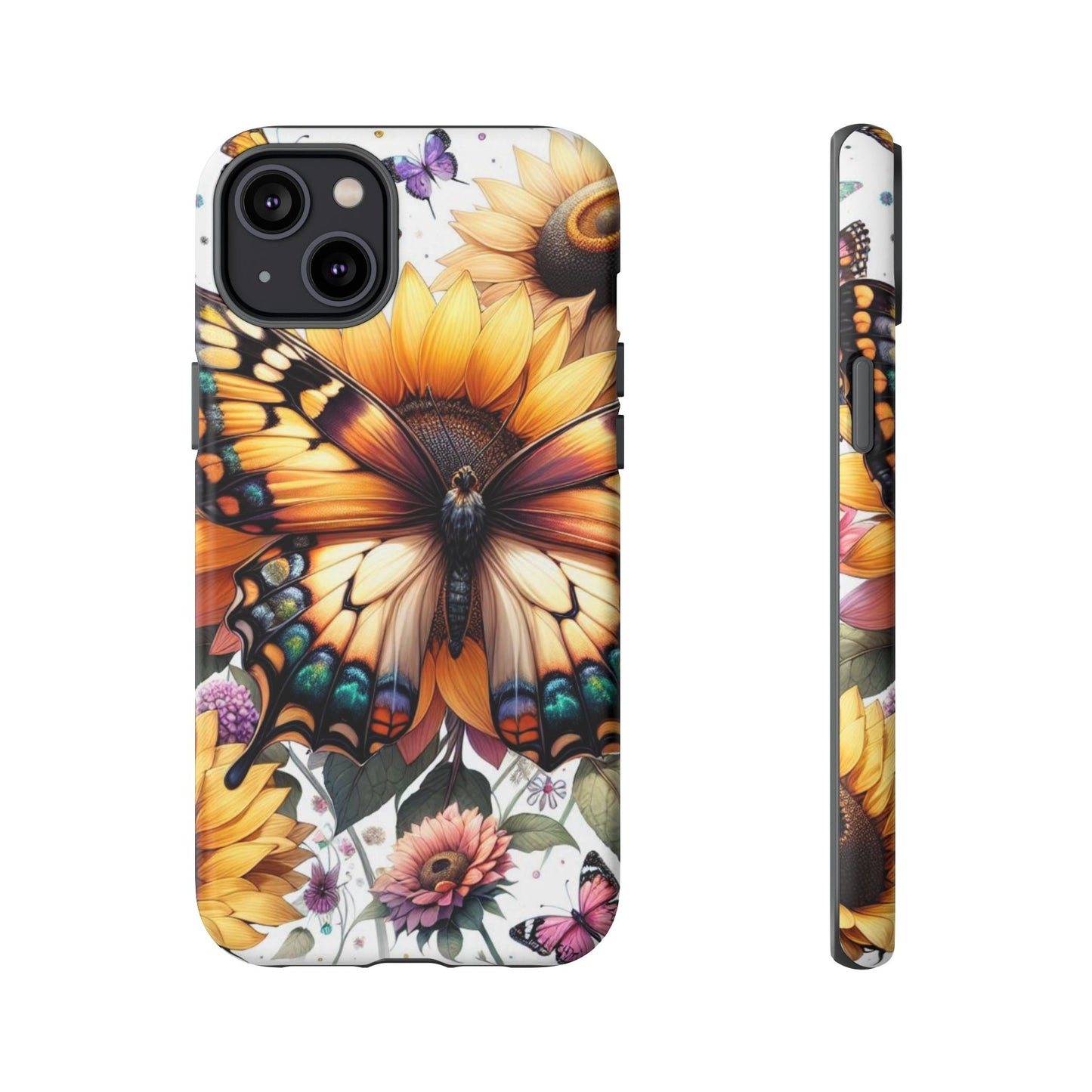 Golden Wings – Sunflower & Butterfly Wonderland Mobile Cover