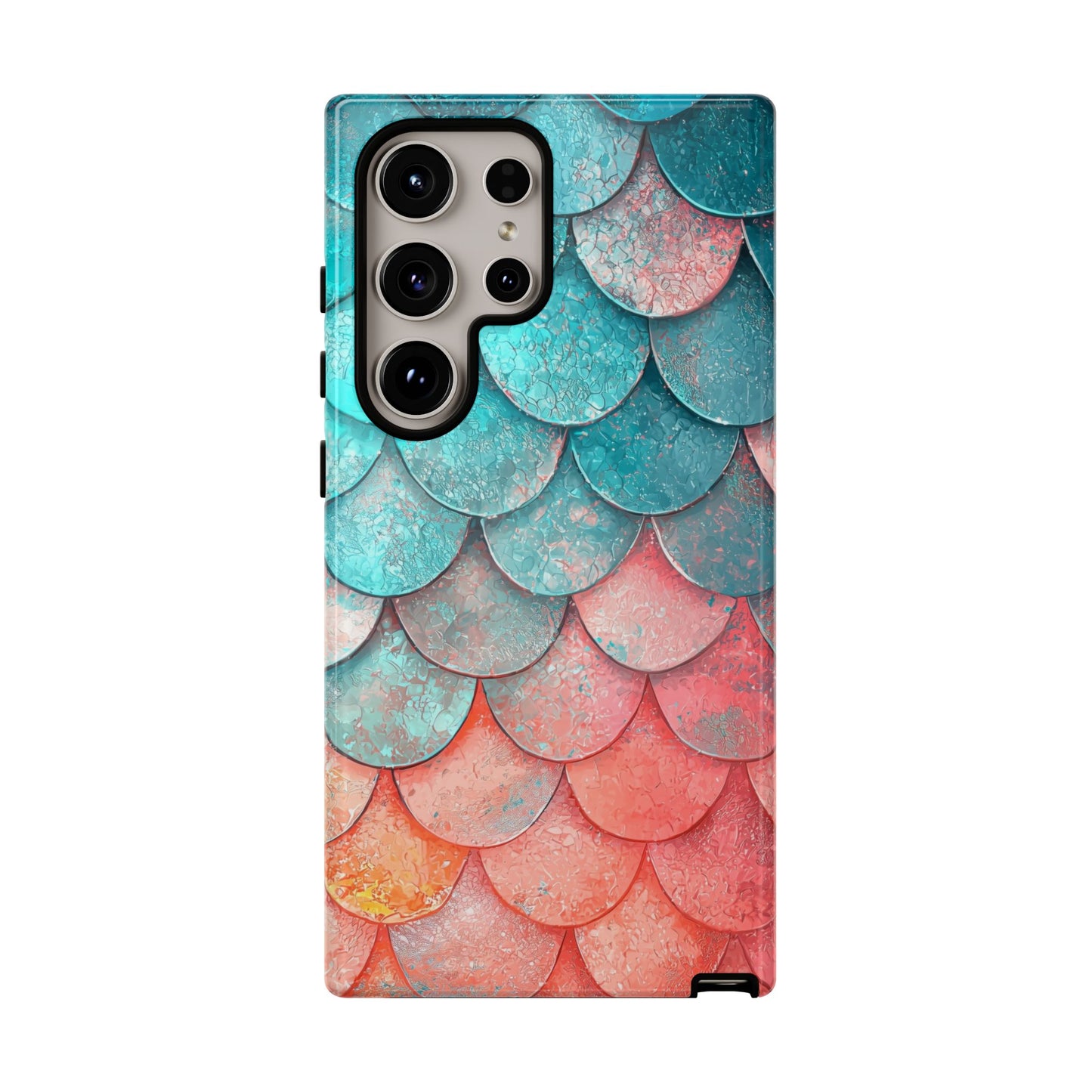 Serene Waves – Colorful Fish Scale Phone Case for iPhone, Pixel & Samsung