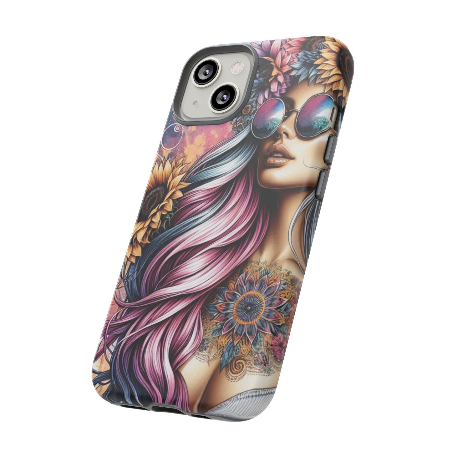 Bohemian Sunflower Queen – Retro Floral Fantasy Mobile Cover