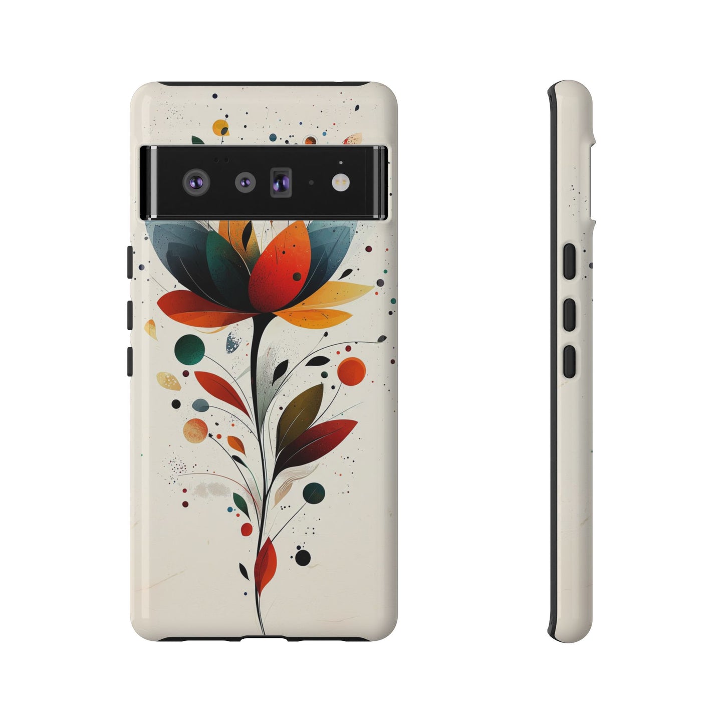 Celestial Petals – Abstract Floral Burst Phone Case for iPhone, Pixel & Samsung