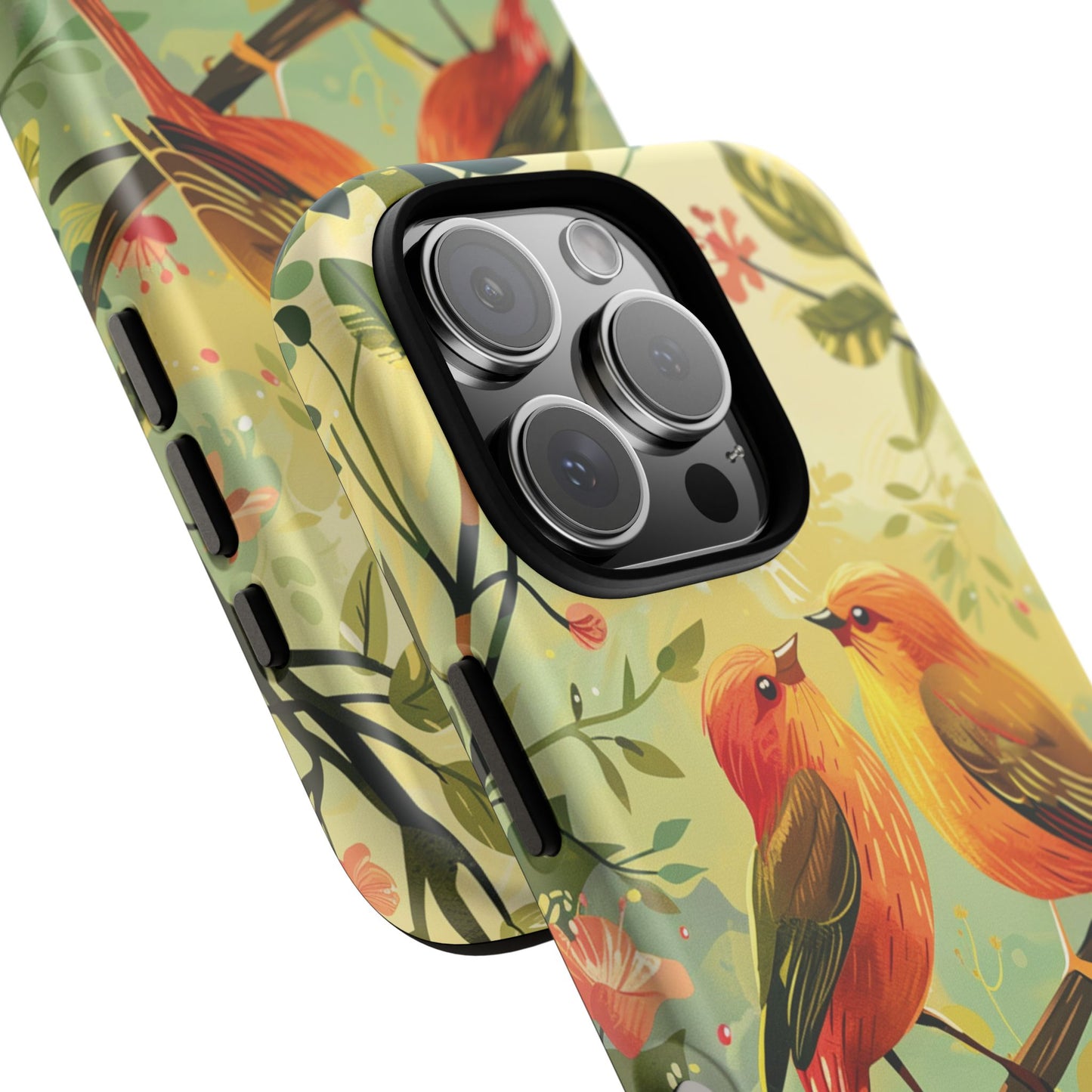 Floral Birds Phone Case β Elegant Nature-Inspired Design for iPhone, Samsung & Google Pixel