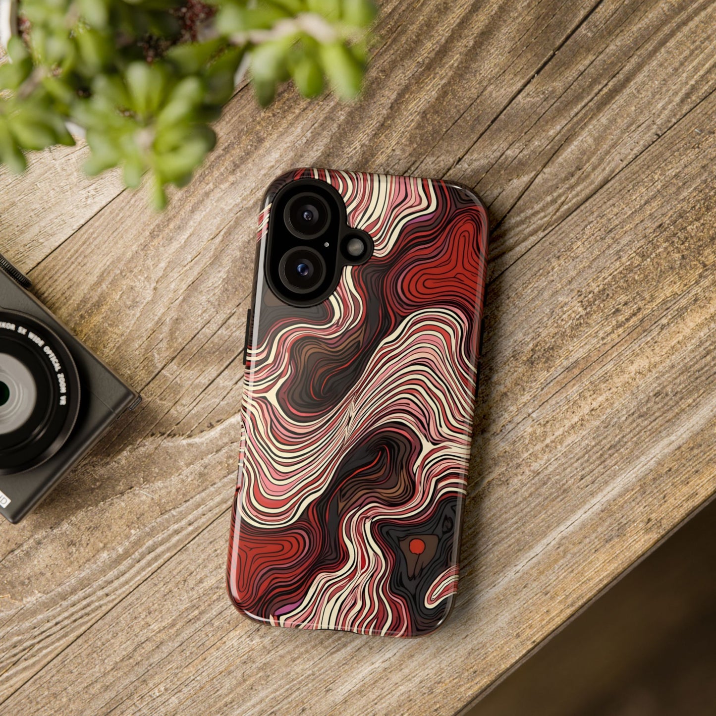 Abstract wavy illusion with swirling lines | Pattern Design