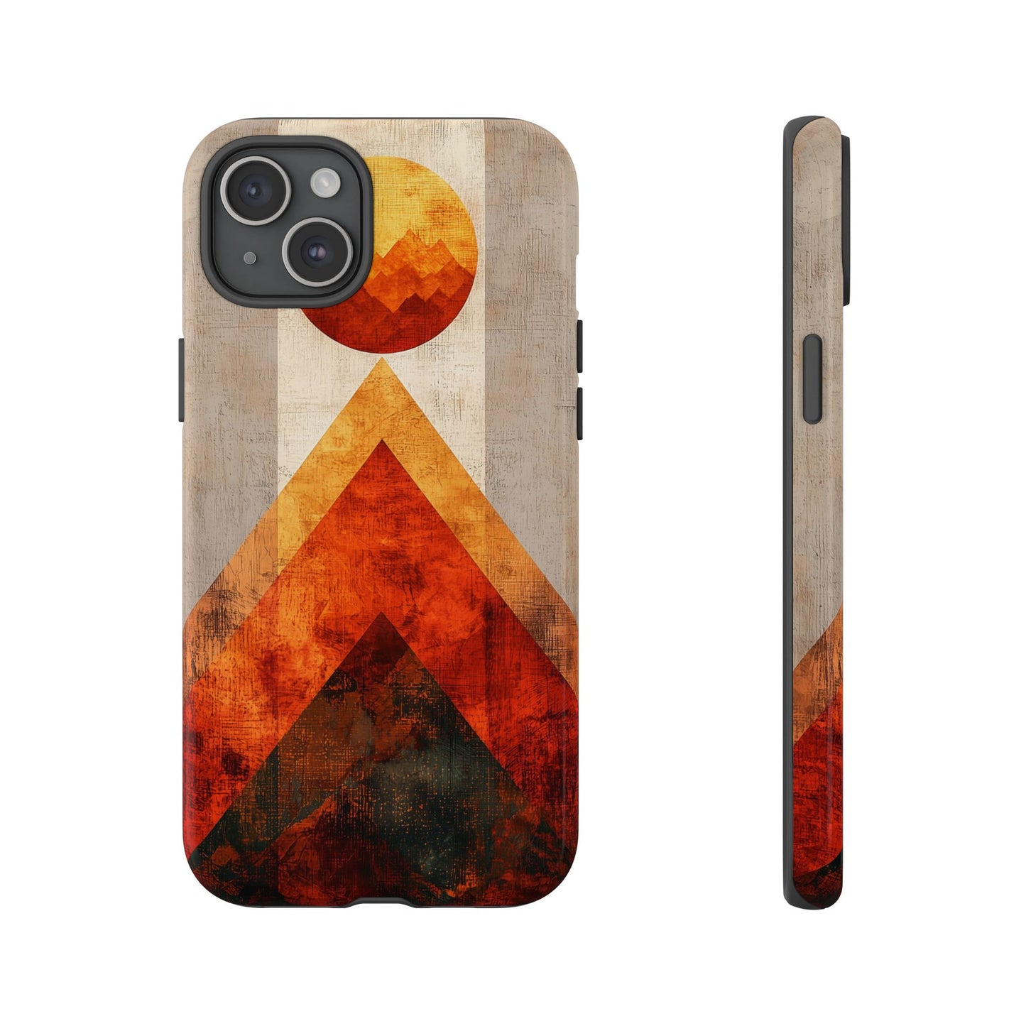 Boho Sun & Peaks Geometric Phone Case for iPhone, Pixel & Samsung