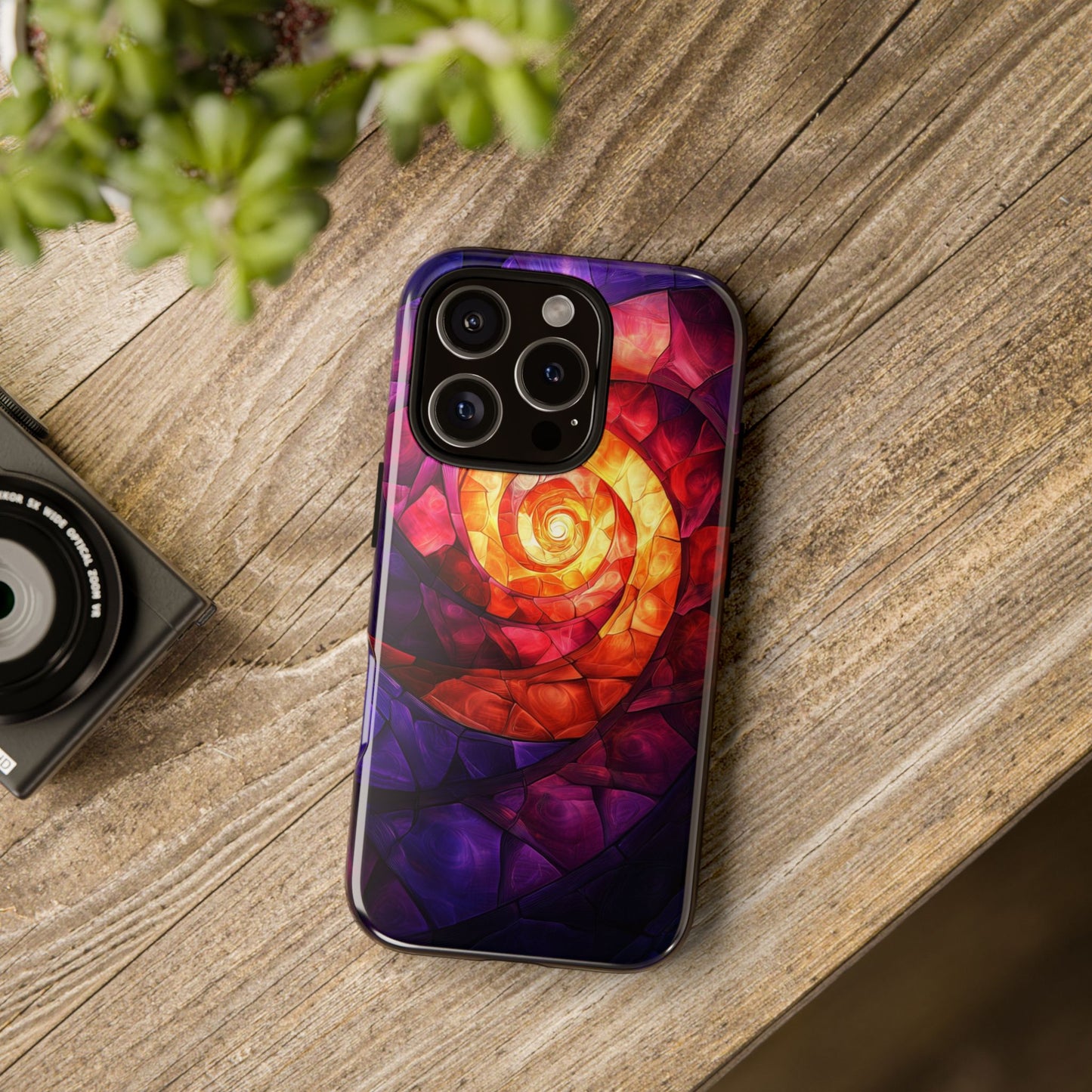 Retro Spiral Psychedelic Phone Case for iPhone, Samsung & Pixel