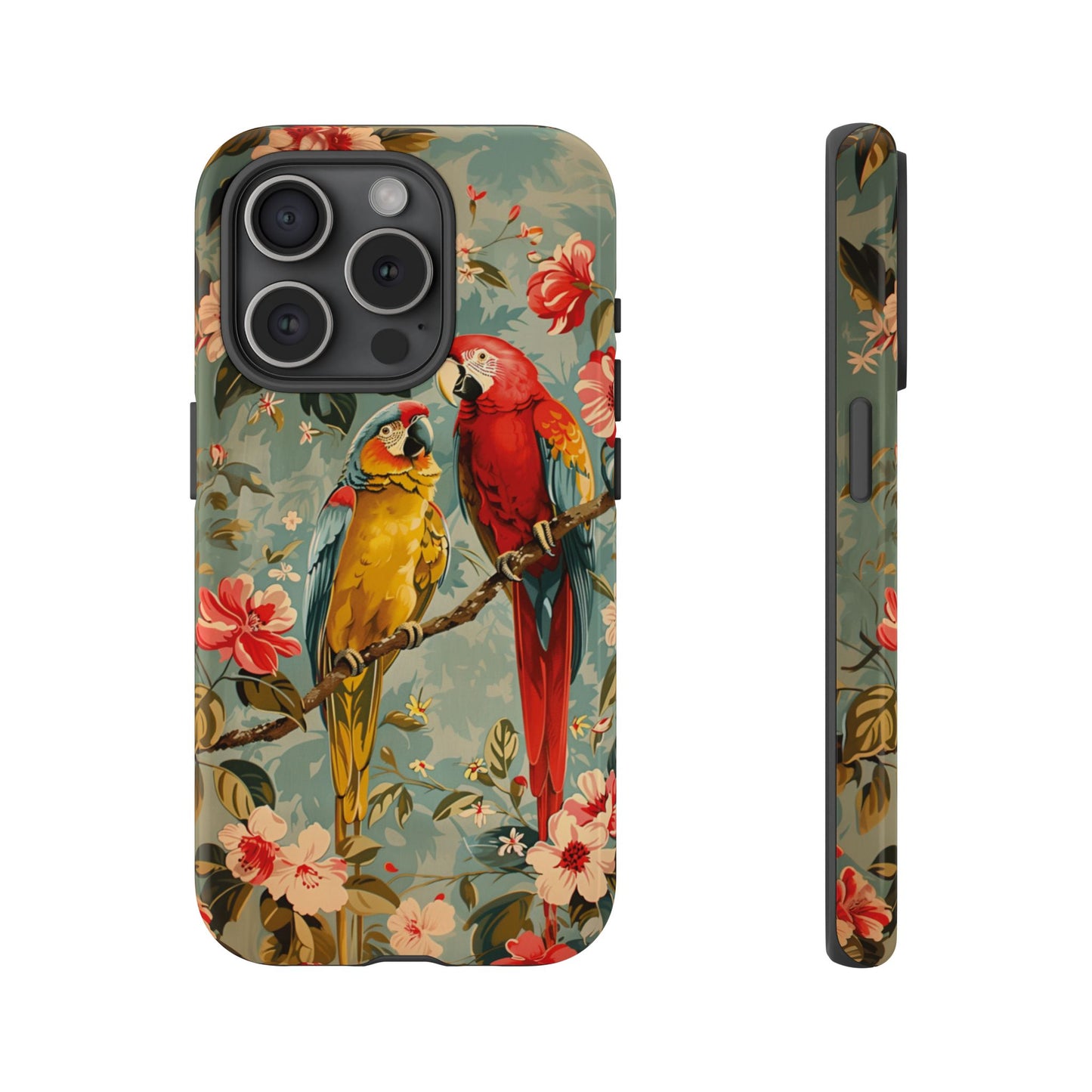 Floral Parrot Phone Case β Tropical Bird Design for iPhone, Samsung & Google Pixel
