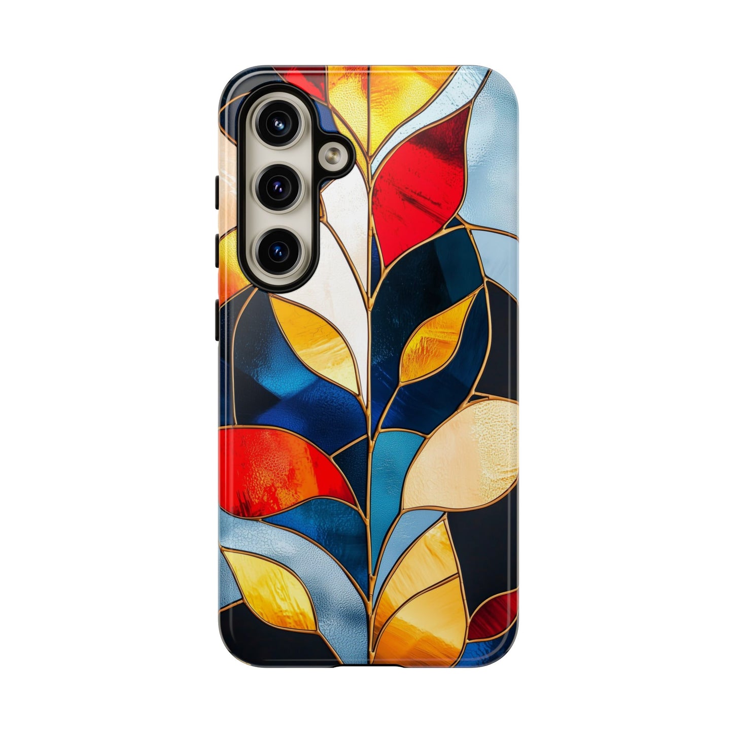 Ember Bloom – Vivid Leaf Mosaic Phone Case for iPhone, Samsung & Pixel