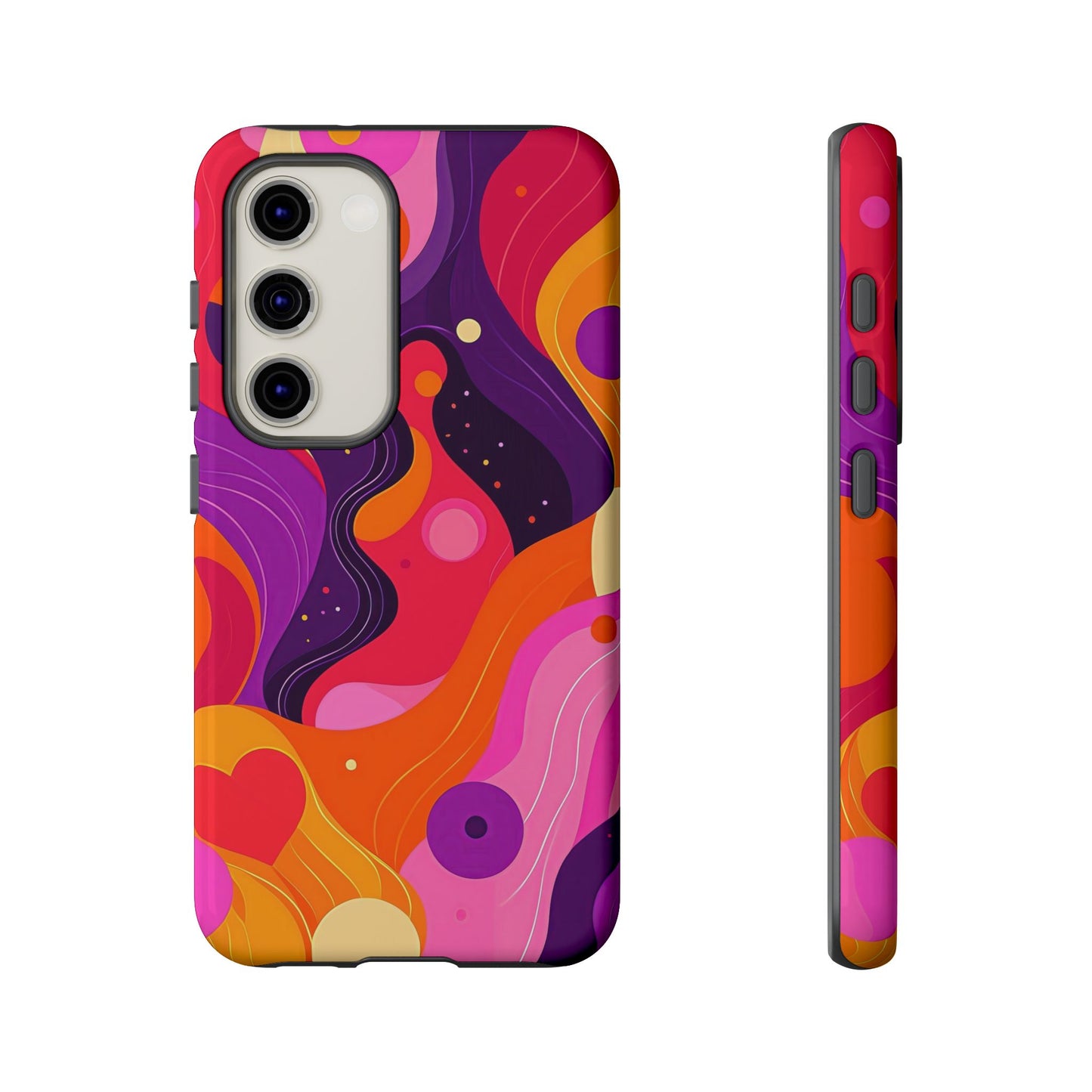 Love Vibes – Retro Abstract Groove Phone Case for iPhone, Google Pixel, Samsung