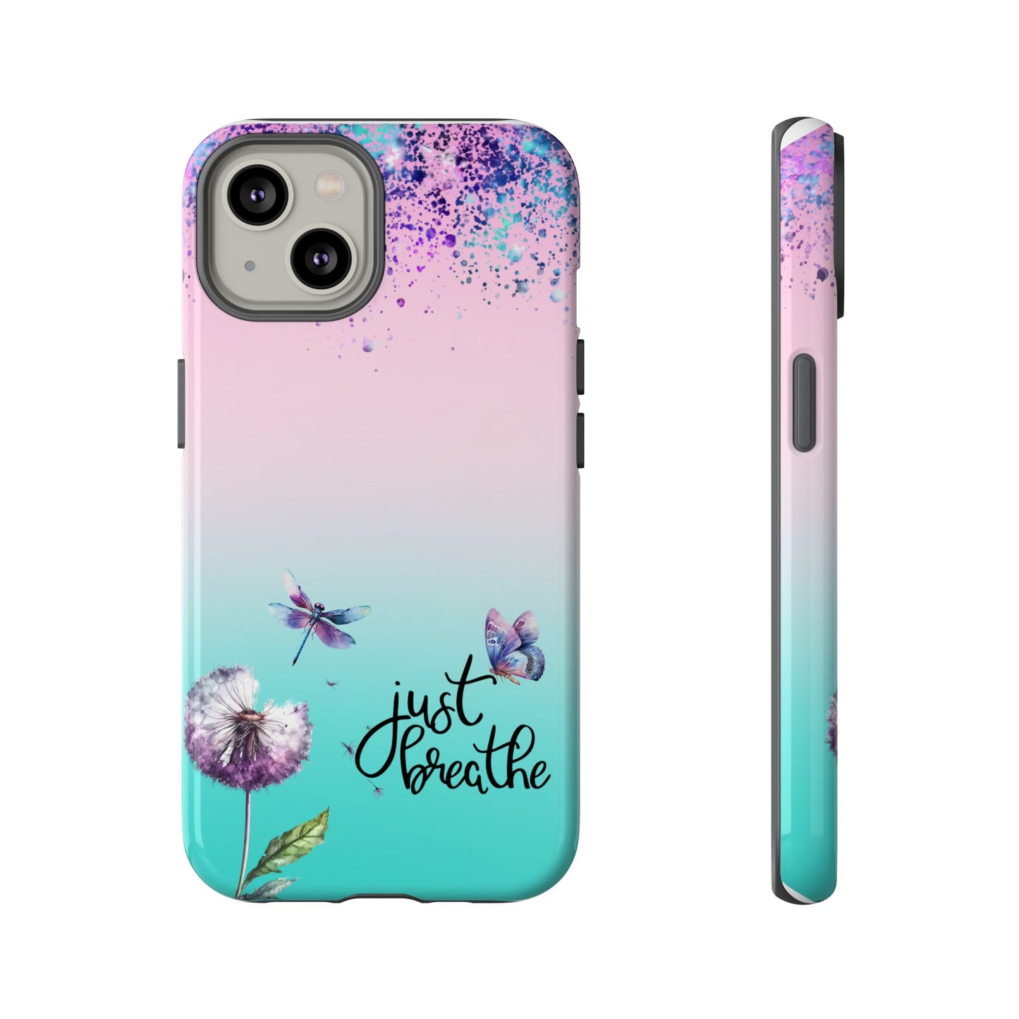 Just Breathe Phone Case - Aesthetic Minimalist Cover for iPhone, Samsung & Google Pixel