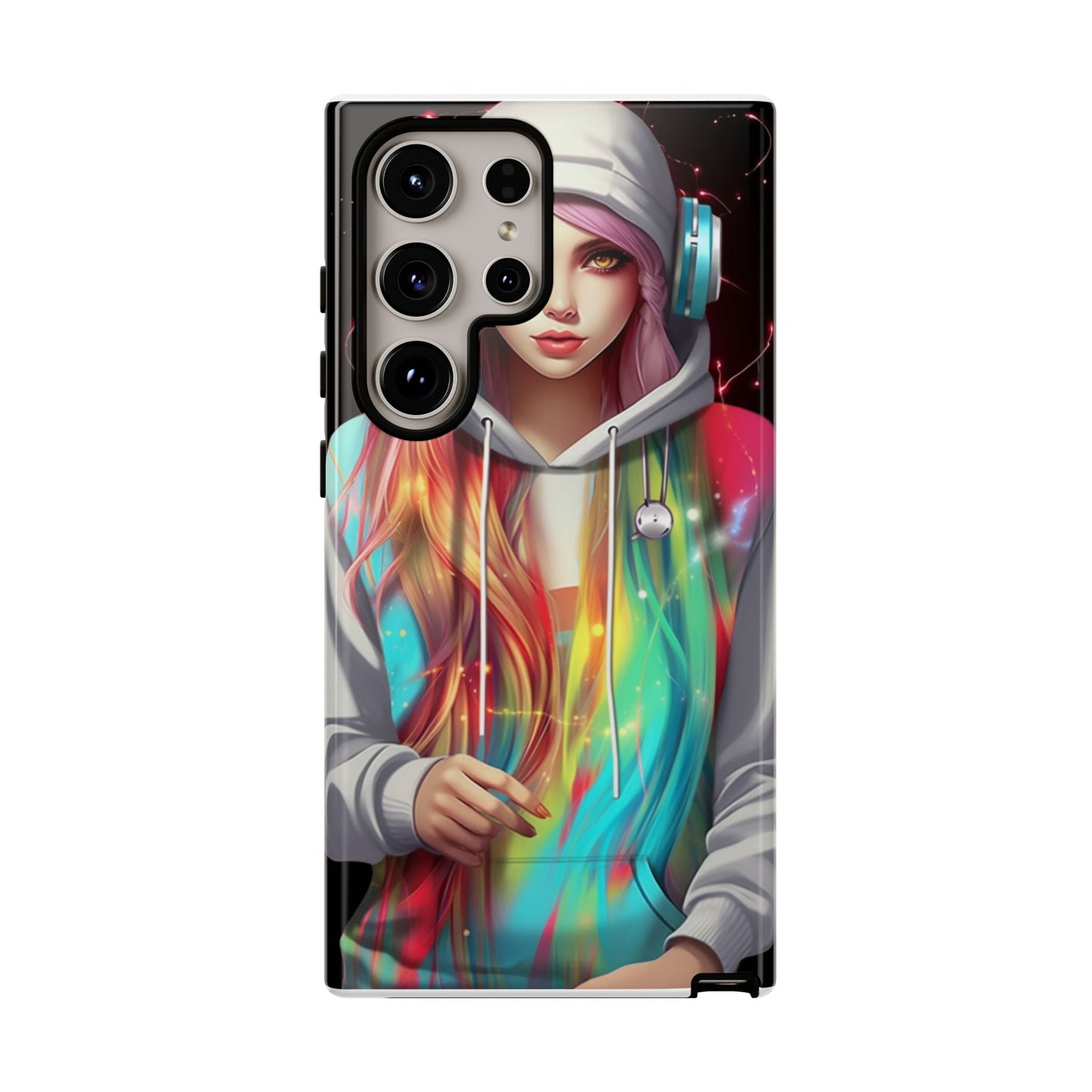 Anime Girl Phone Case - Cute Aesthetic Cover for iPhone, Samsung & Google Pixel, Girly Phone Case, Kawaii Phone Case, Anime Lover Gift