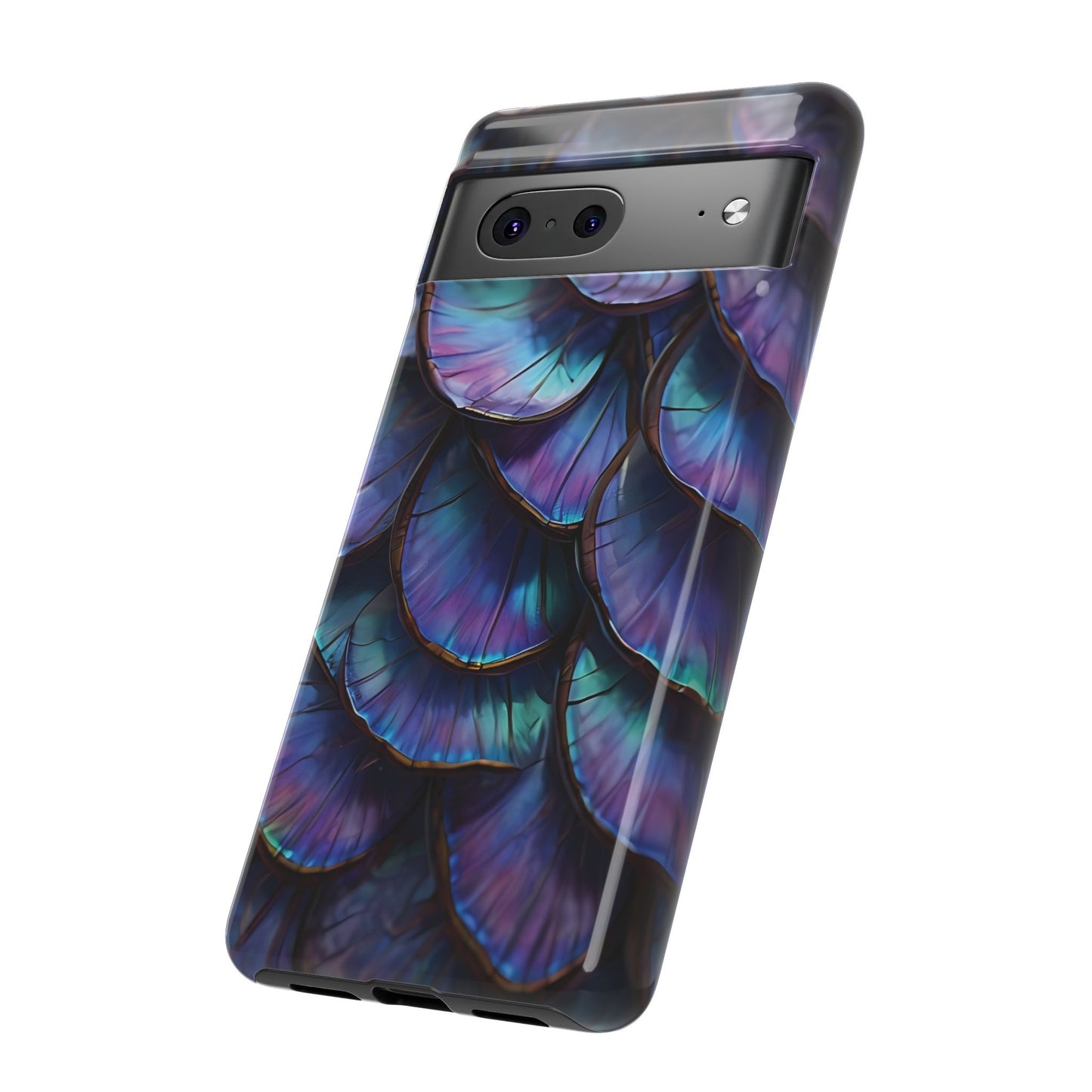 Abstract Macro Shot of Iridescent Butterfly Fish Scales Phone Case Design
