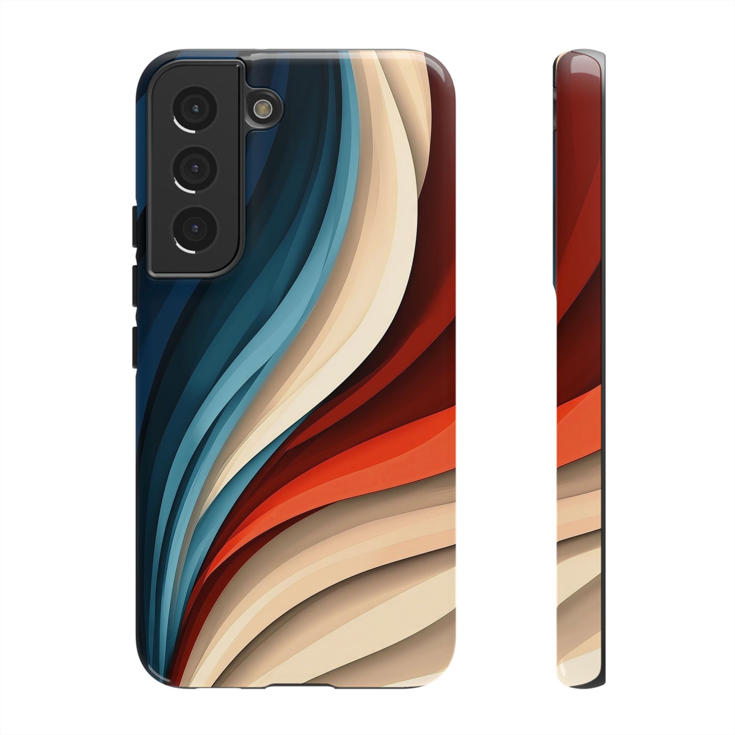 Velvet Waves – Abstract Flow Phone Case for iPhone, Samsung & Pixel