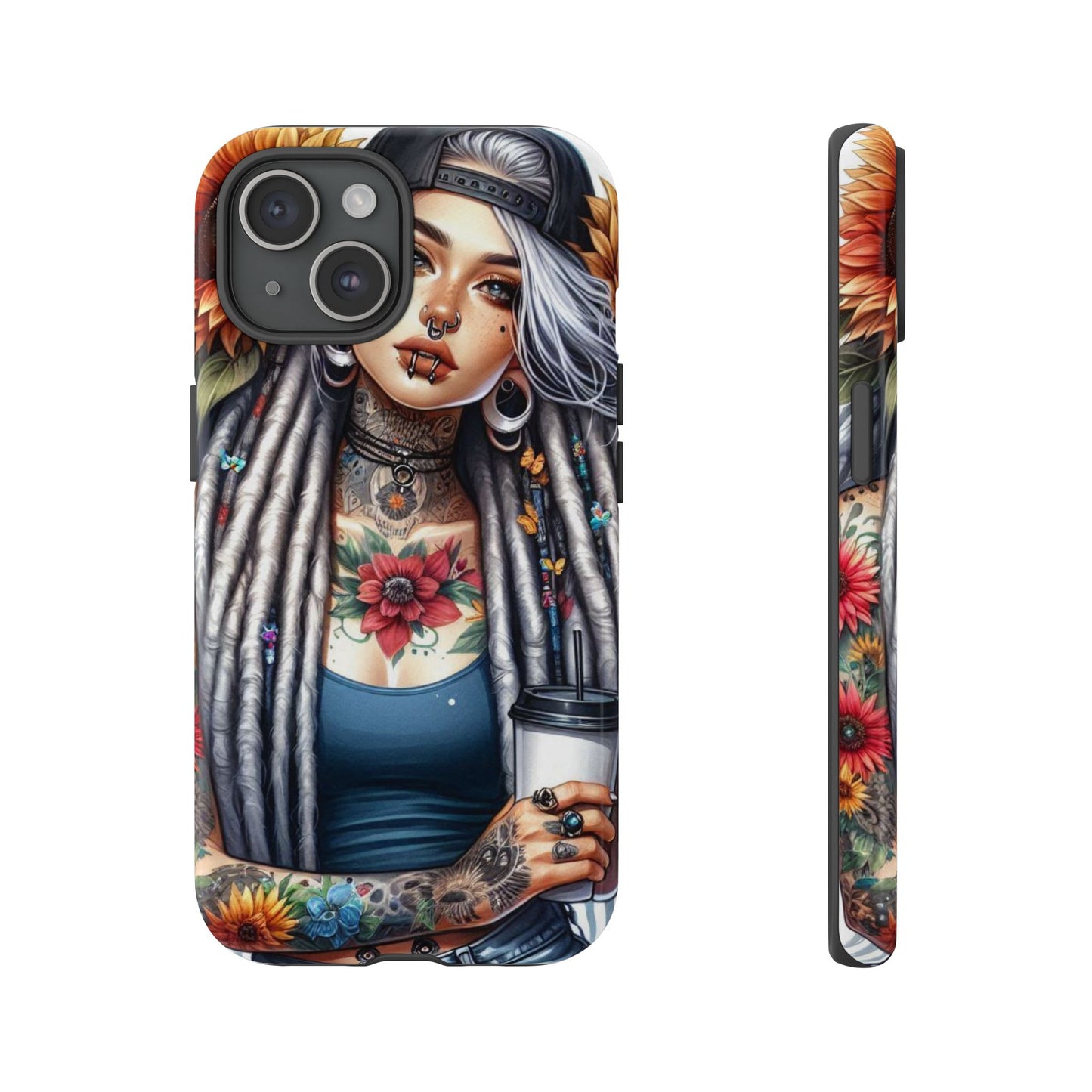 Sunflower Queen – Boho Rebel Tattoo Mobile Cover