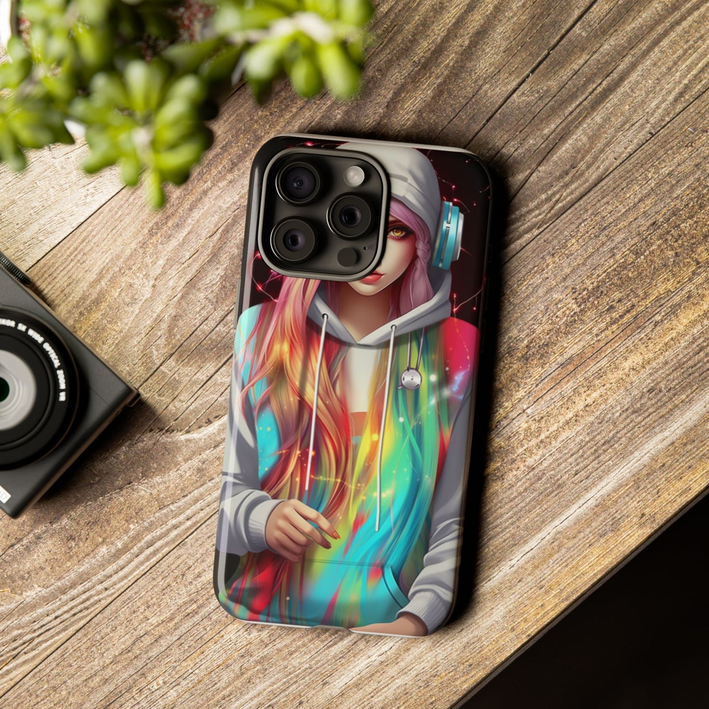 Anime Girl Phone Case - Cute Aesthetic Cover for iPhone, Samsung & Google Pixel, Girly Phone Case, Kawaii Phone Case, Anime Lover Gift
