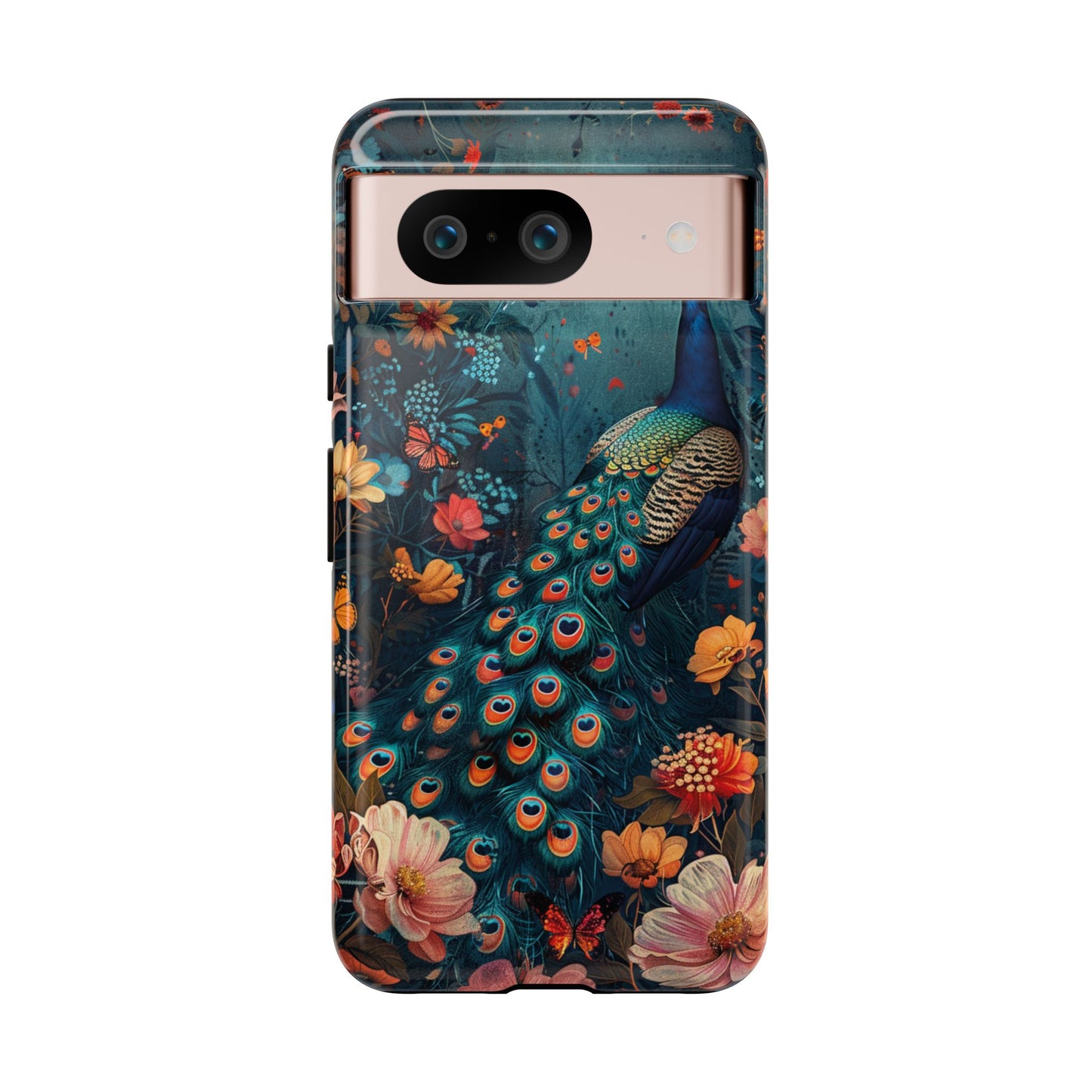 Floral Peacock Birds Phone Case – Cute & Protective Cover for iPhone, Samsung & Google Pixel