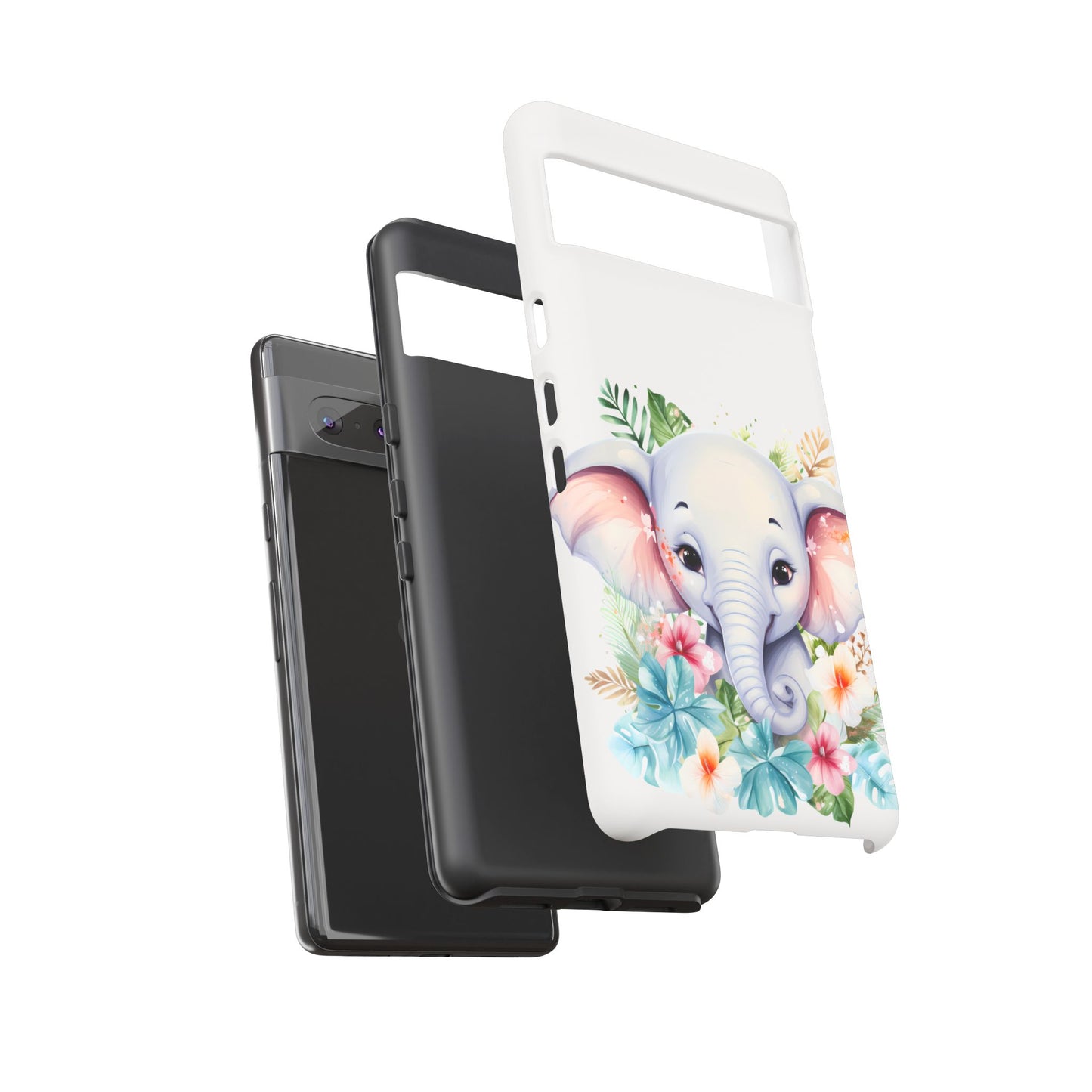 Adorable Baby Elephant Mobile Cover – Floral Fantasy Art
