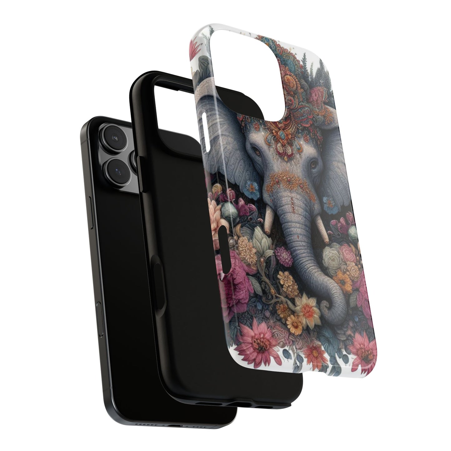 Regal Ornate Elephant Mobile Cover – Majestic Bohemian Art