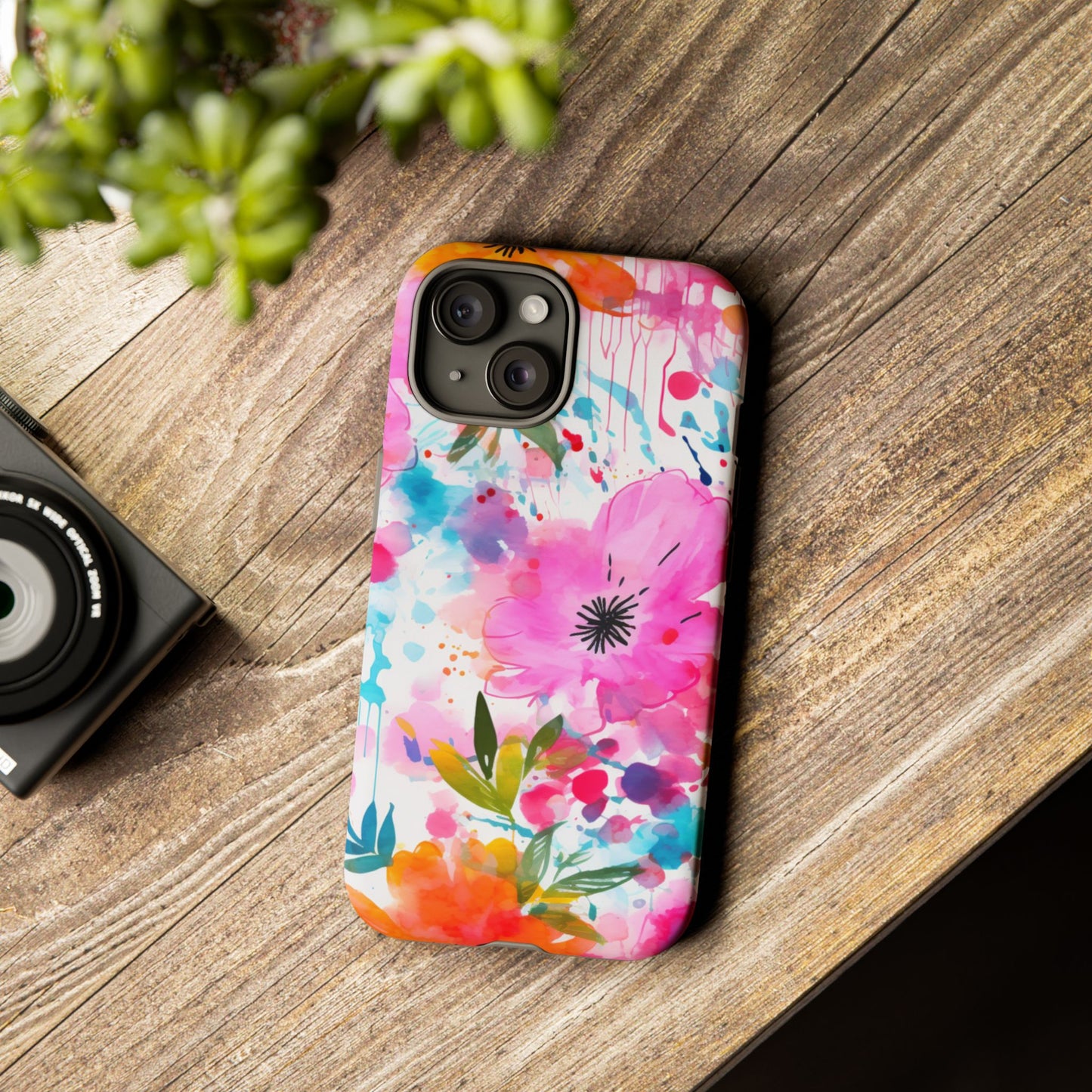Vibrant Watercolor Floral Phone Case – Artistic & Colorful Design
