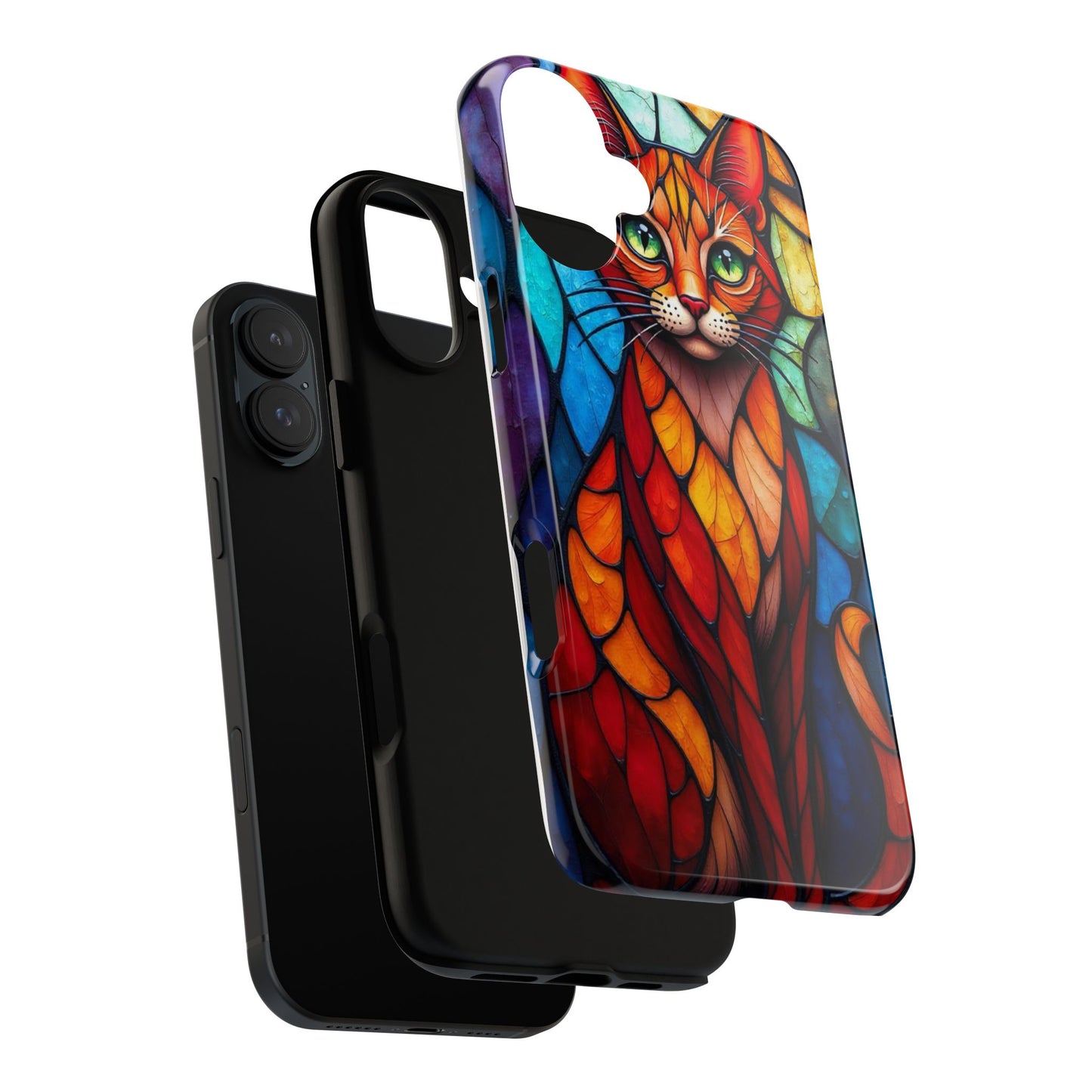 Geometric Cat: Colorful Abstract Portrait