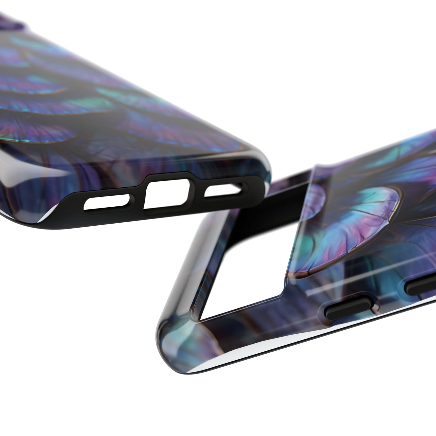 Abstract Macro Shot of Iridescent Butterfly Fish Scales Phone Case Design