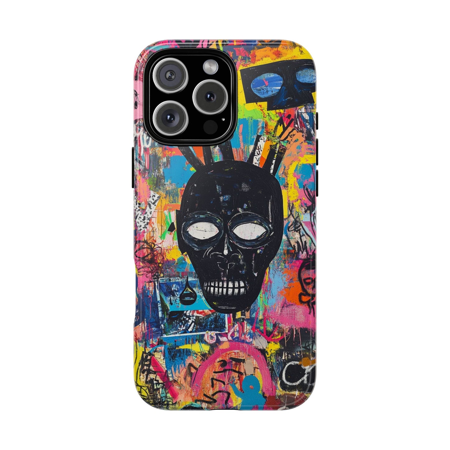 Street Art Phone Case – Basquiat-Inspired Phone Cover– Bold, Graffiti-Inspired Cover - iPhone, Samsung & Google Pixel Cover - Artistic Painting Case, Art Lover Gift
