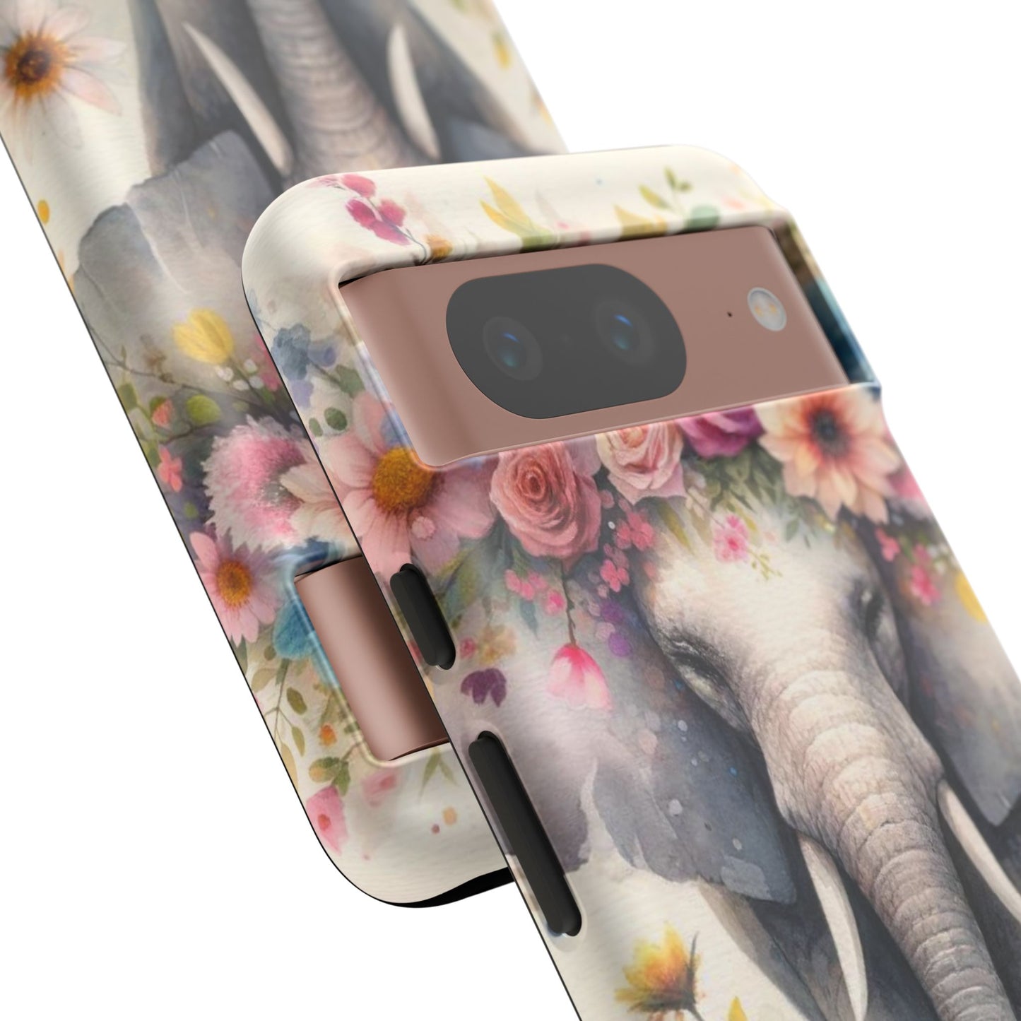Watercolor Floral Elephant Mobile Cover – Dreamy Artistic Design