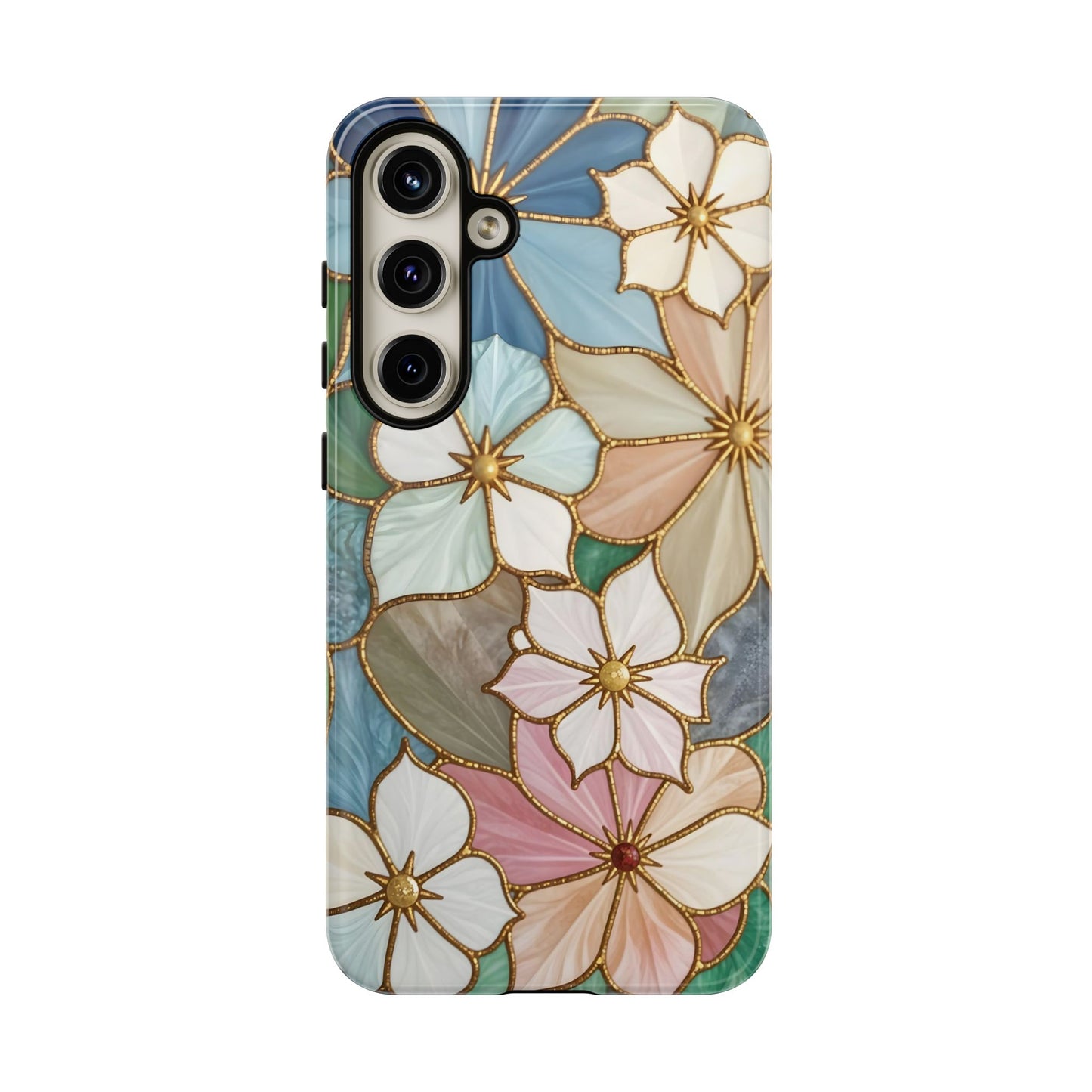 Floral Symphony: Stained Glass Elegance