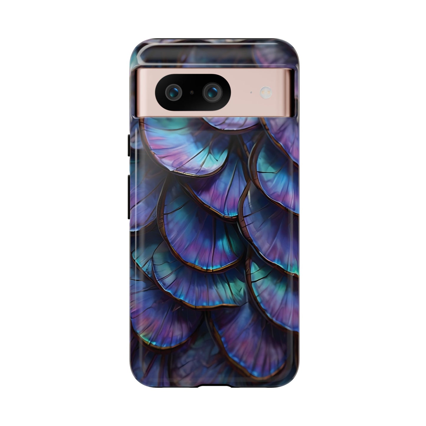 Abstract Macro Shot of Iridescent Butterfly Fish Scales Phone Case Design