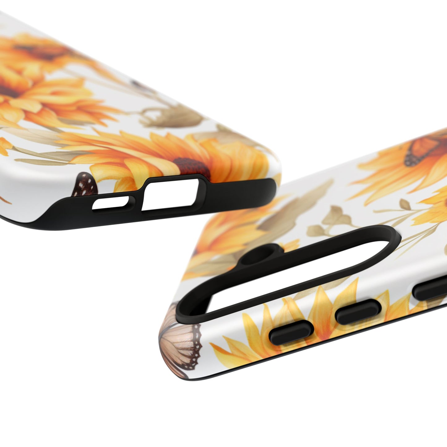 Sunflower & Butterfly Aesthetic Mobile Case – Bright & Nature-Inspired