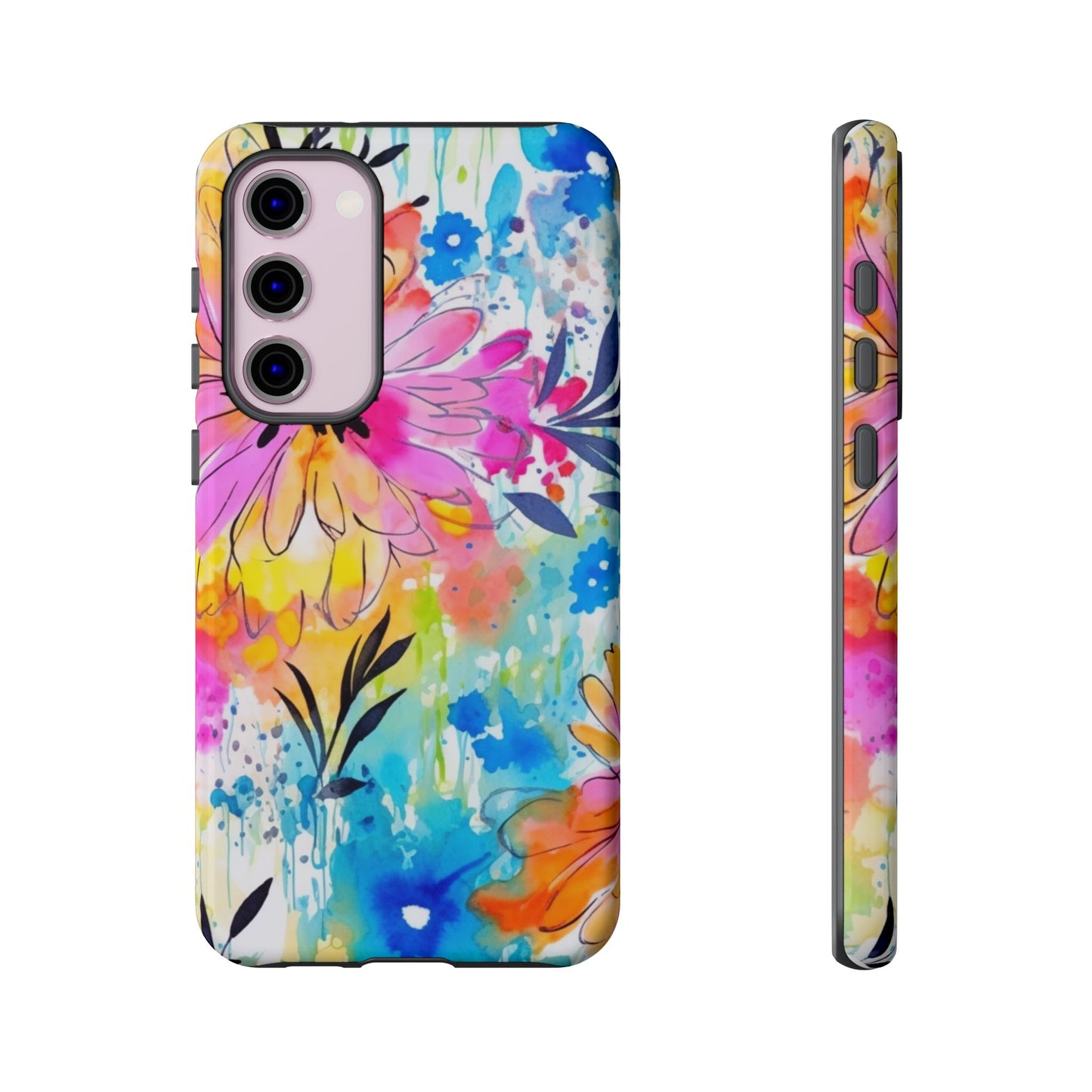 Abstract Watercolor Bloom Phone Case – Expressive & Vibrant