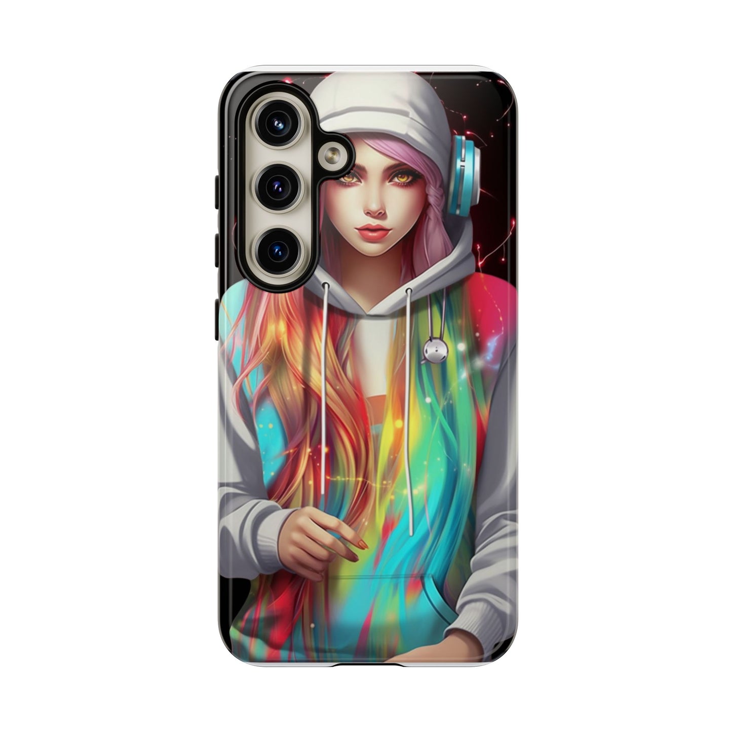 Anime Girl Phone Case - Cute Aesthetic Cover for iPhone, Samsung & Google Pixel, Girly Phone Case, Kawaii Phone Case, Anime Lover Gift