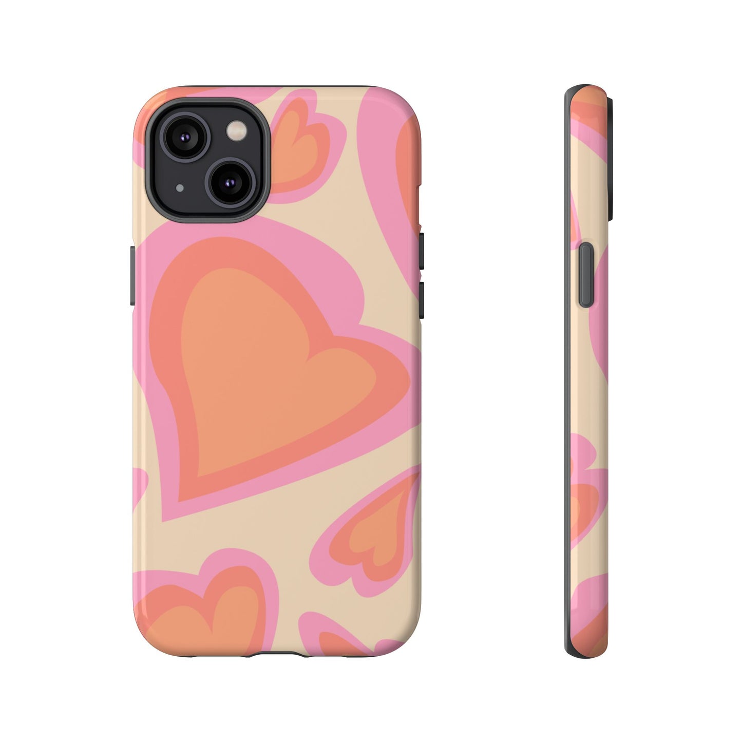 Retro Heart Phone Case – Cute Vintage Aesthetic for iPhone, Samsung & Google Pixel