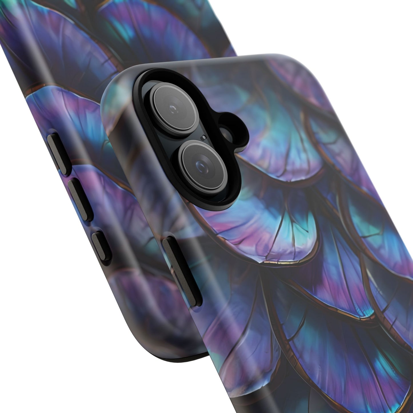 Abstract Macro Shot of Iridescent Butterfly Fish Scales Phone Case Design