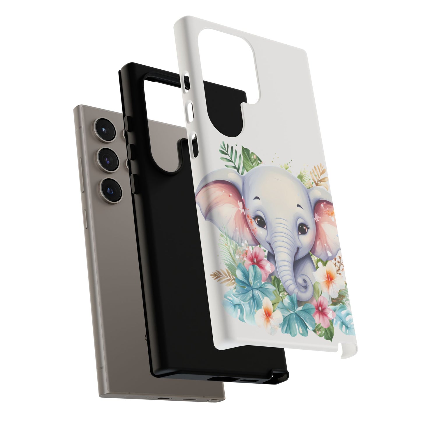 Adorable Baby Elephant Mobile Cover – Floral Fantasy Art