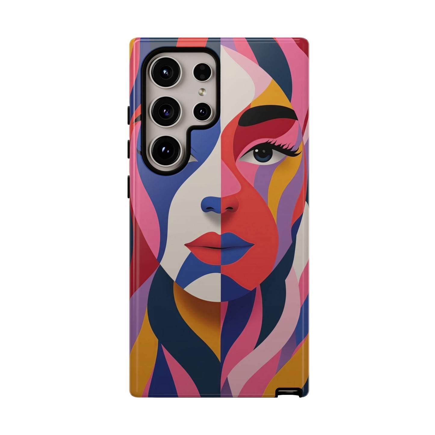 Abstract Portrait Phone Case - Vibrant Colors for iPhone, Google Pixel, and Samsung