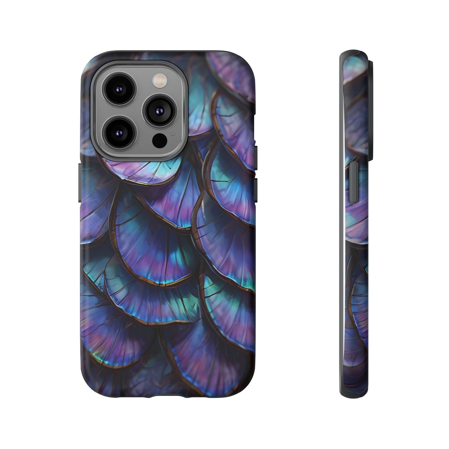 Abstract Macro Shot of Iridescent Butterfly Fish Scales Phone Case Design