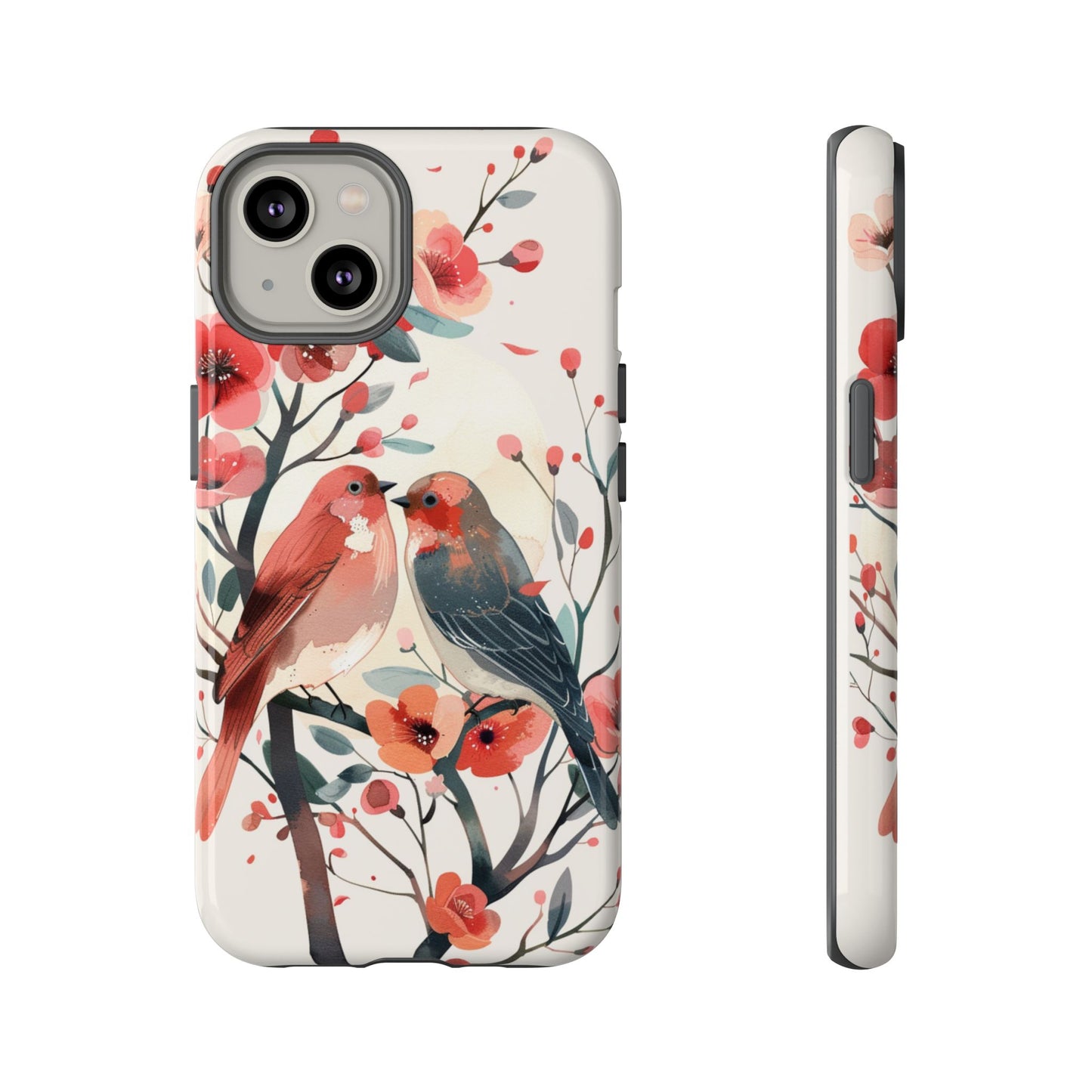 Floral Birds Phone Case β Elegant Nature-Inspired Design for iPhone, Samsung & Google Pixel