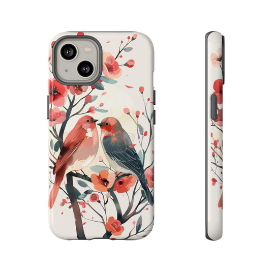 Floral Birds Phone Case – Elegant Nature-Inspired Design for iPhone, Samsung & Google Pixel